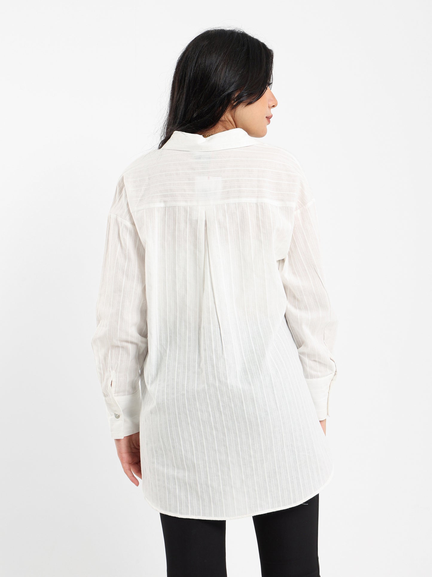 Embroidered Lines Loose Shirt