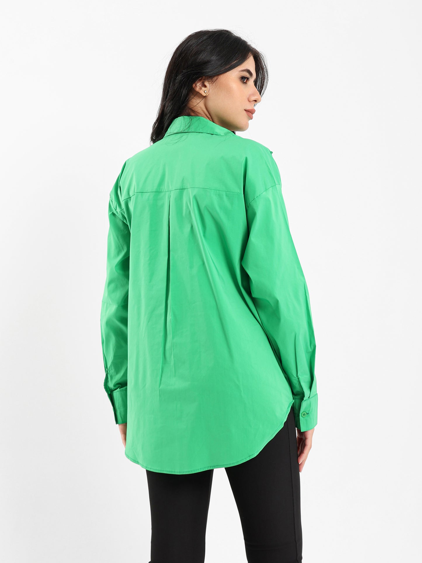 Oversized Plain Poplin Shirt