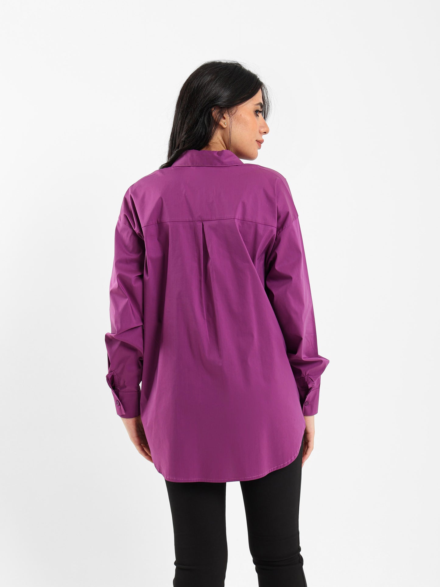 Oversized Plain Poplin Shirt