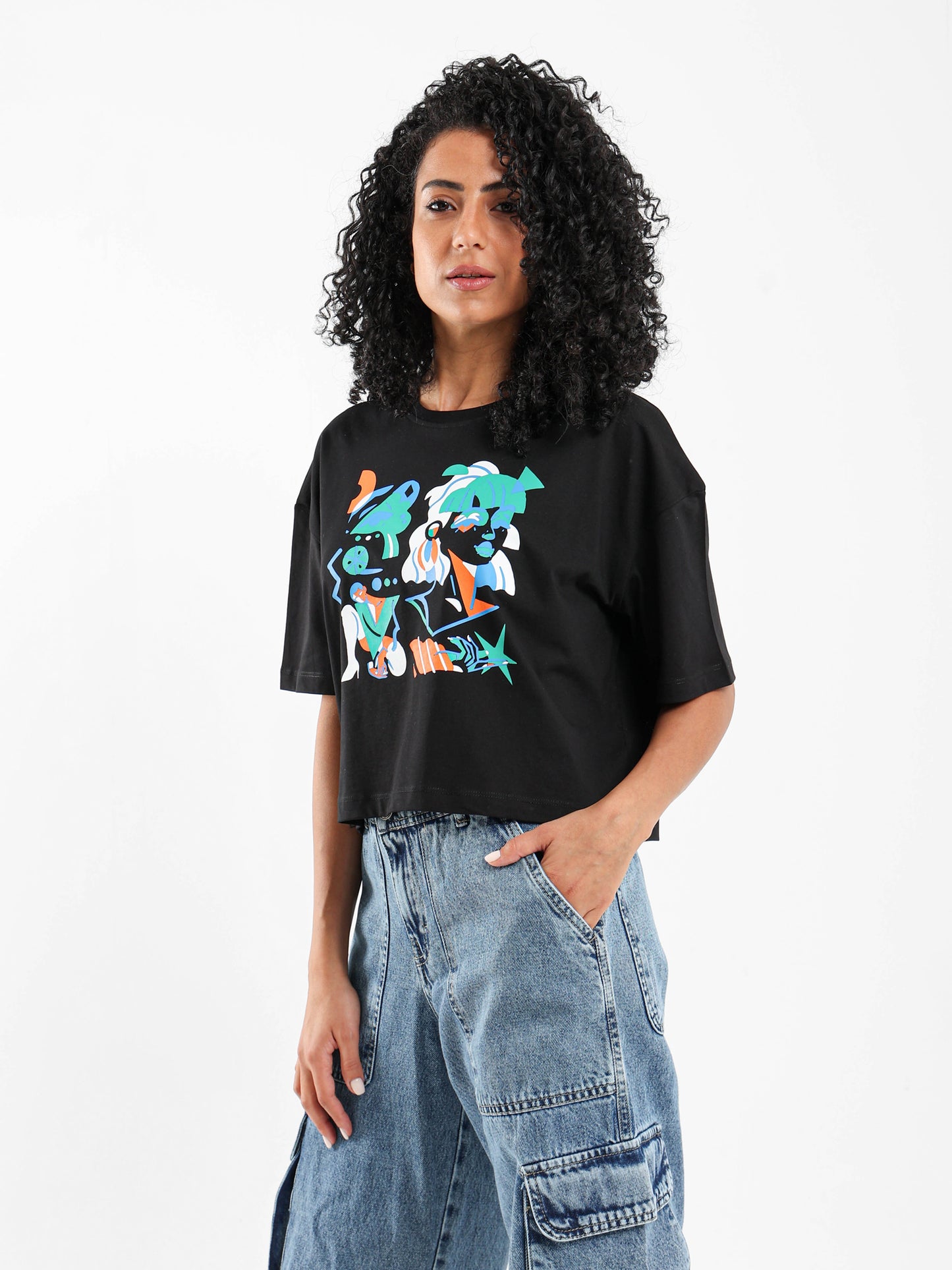 Printed Cropped T-Shirt