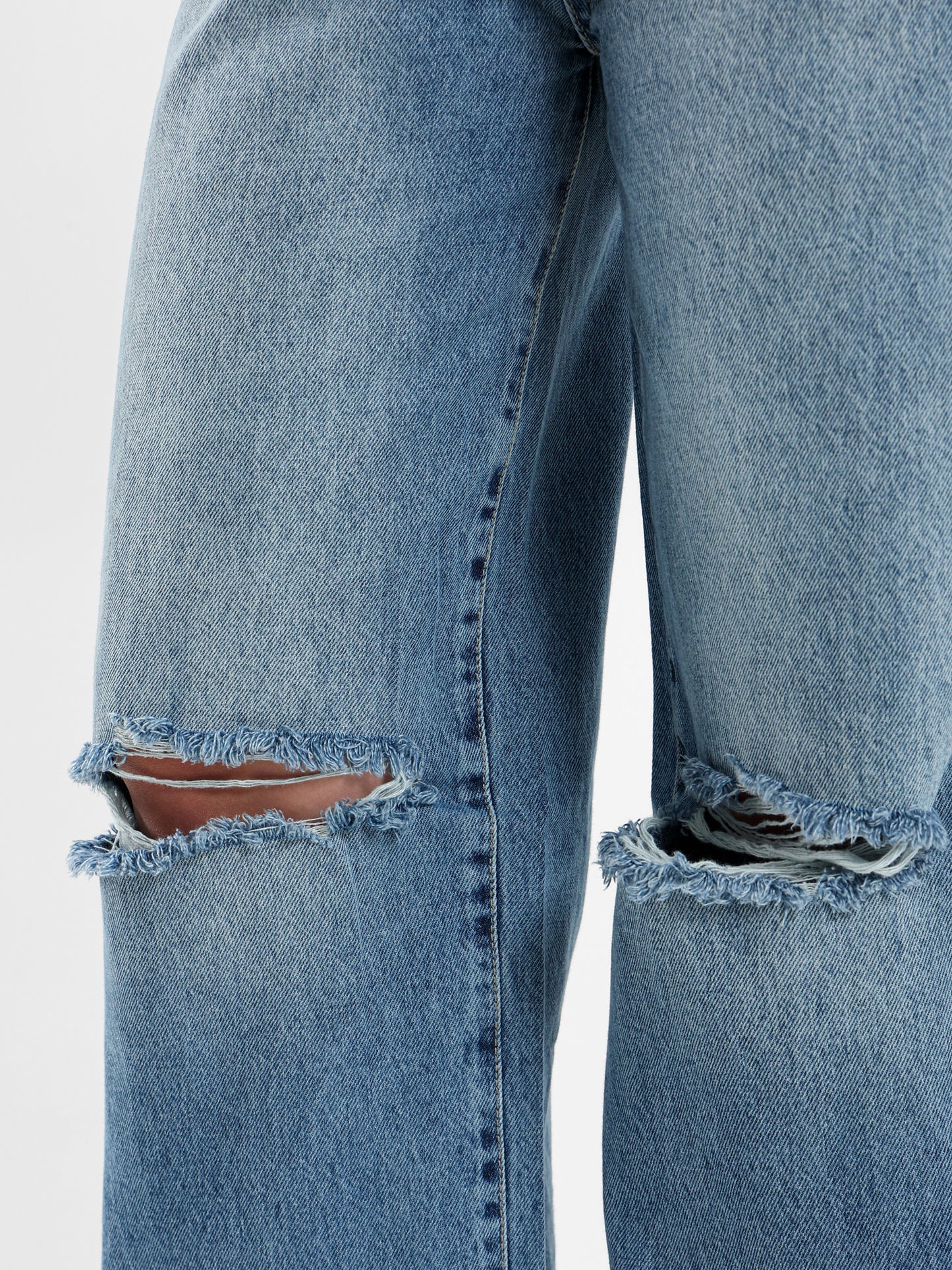 Ripped Wide-Leg Jeans