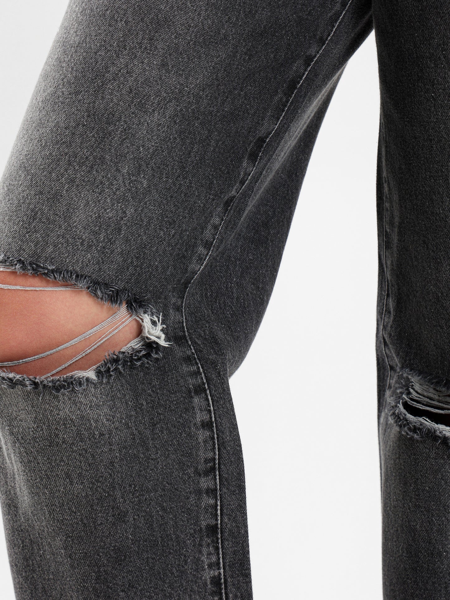 Ripped Wide-Leg Jeans