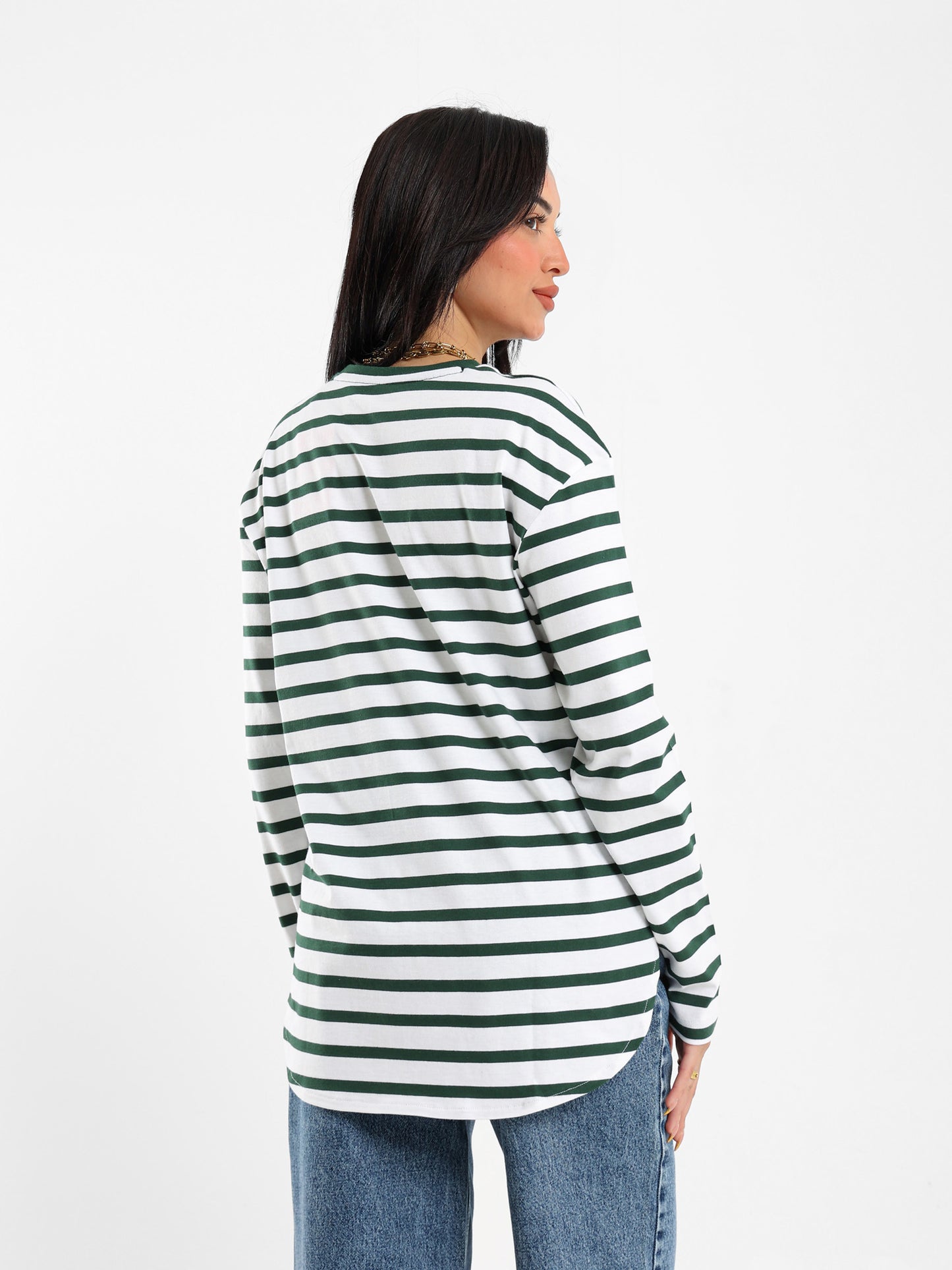 Striped T-shirt with Embroidery