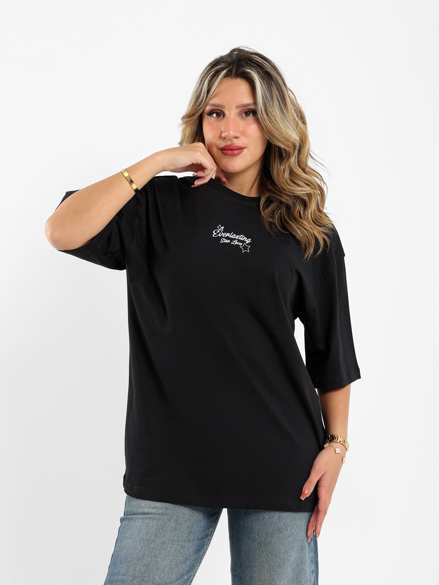 Star Printed Oversized T-Shirt
