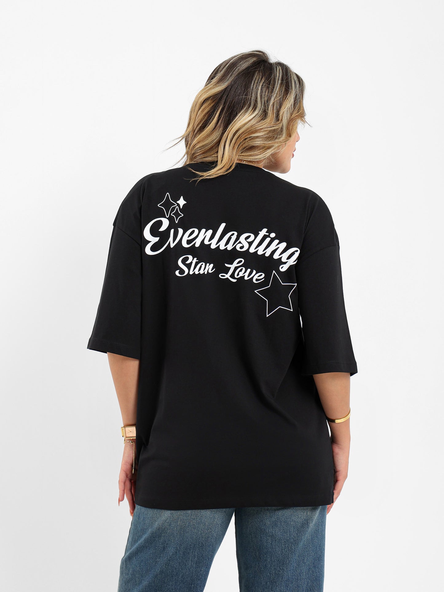 Star Printed Oversized T-Shirt
