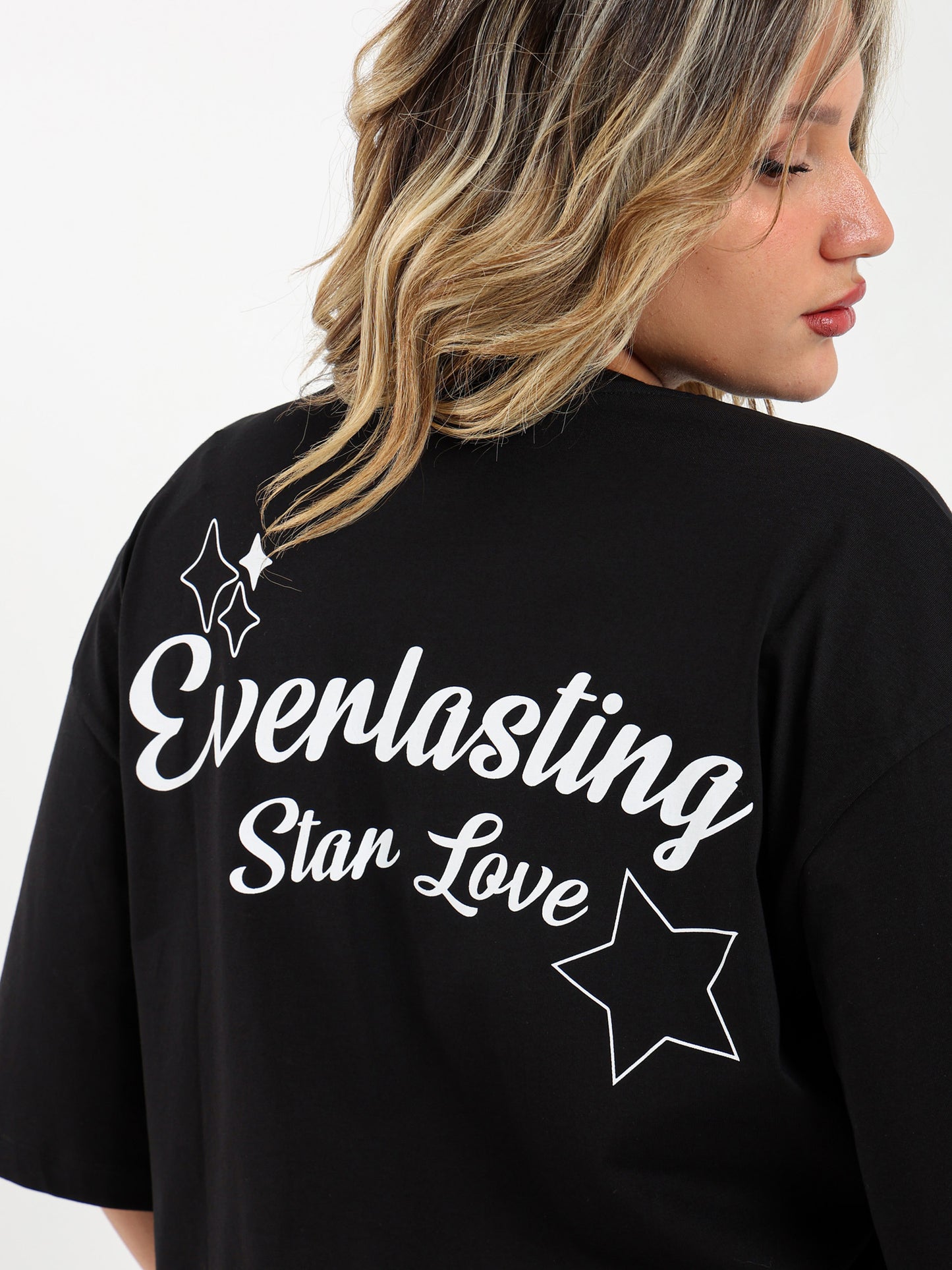 Star Printed Oversized T-Shirt