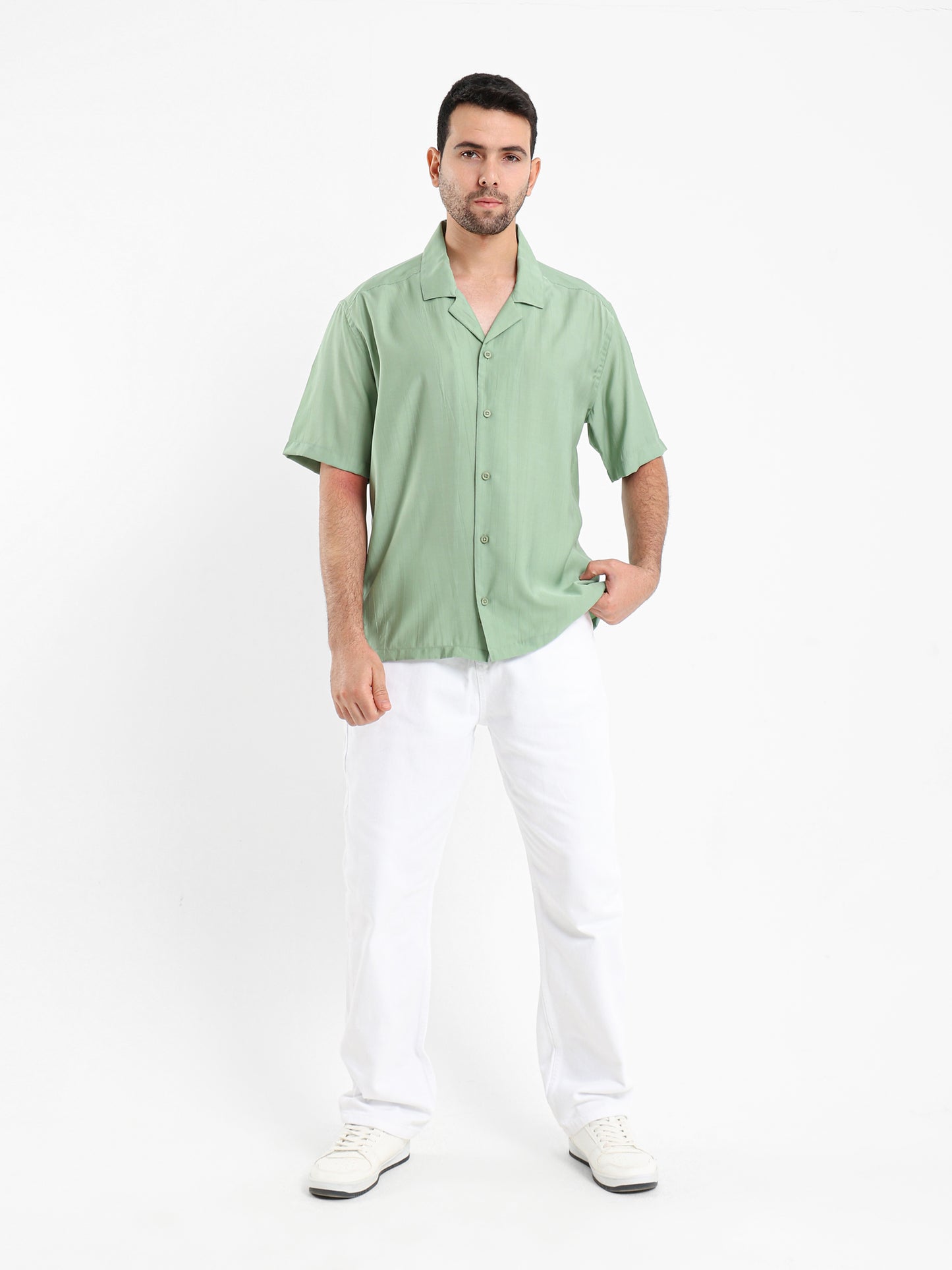Textured Half Sleeves Shirt