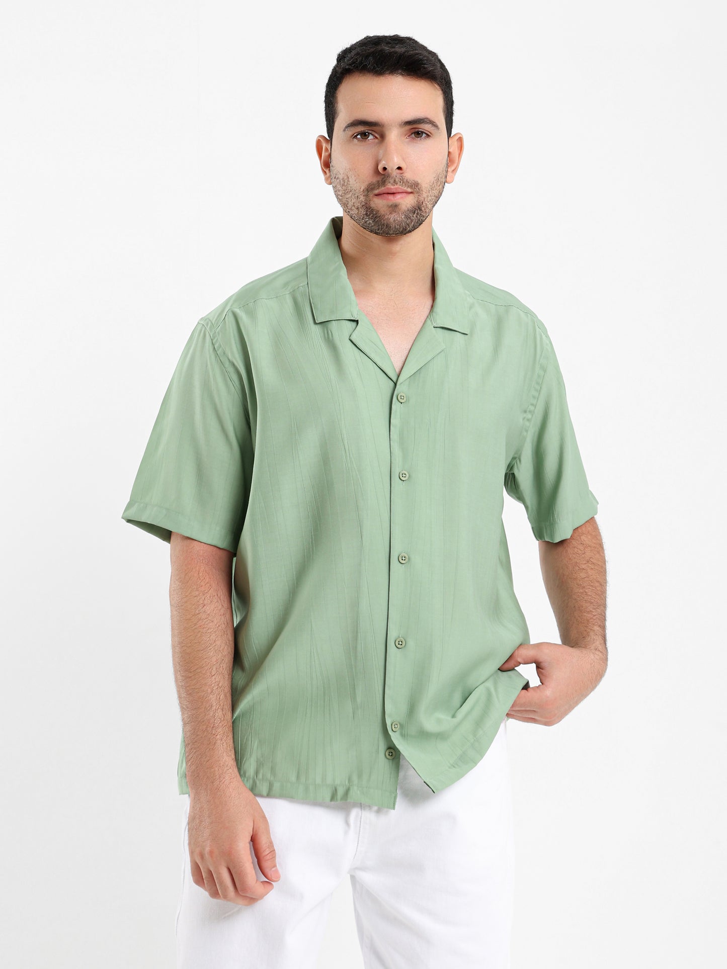 Textured Half Sleeves Shirt