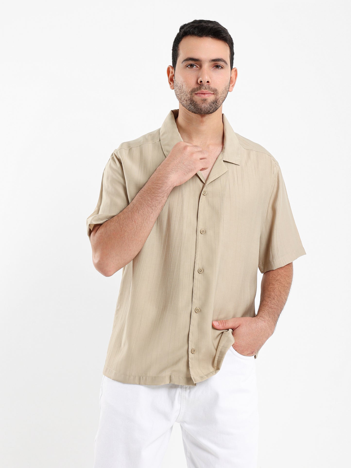 Textured Half Sleeves Shirt