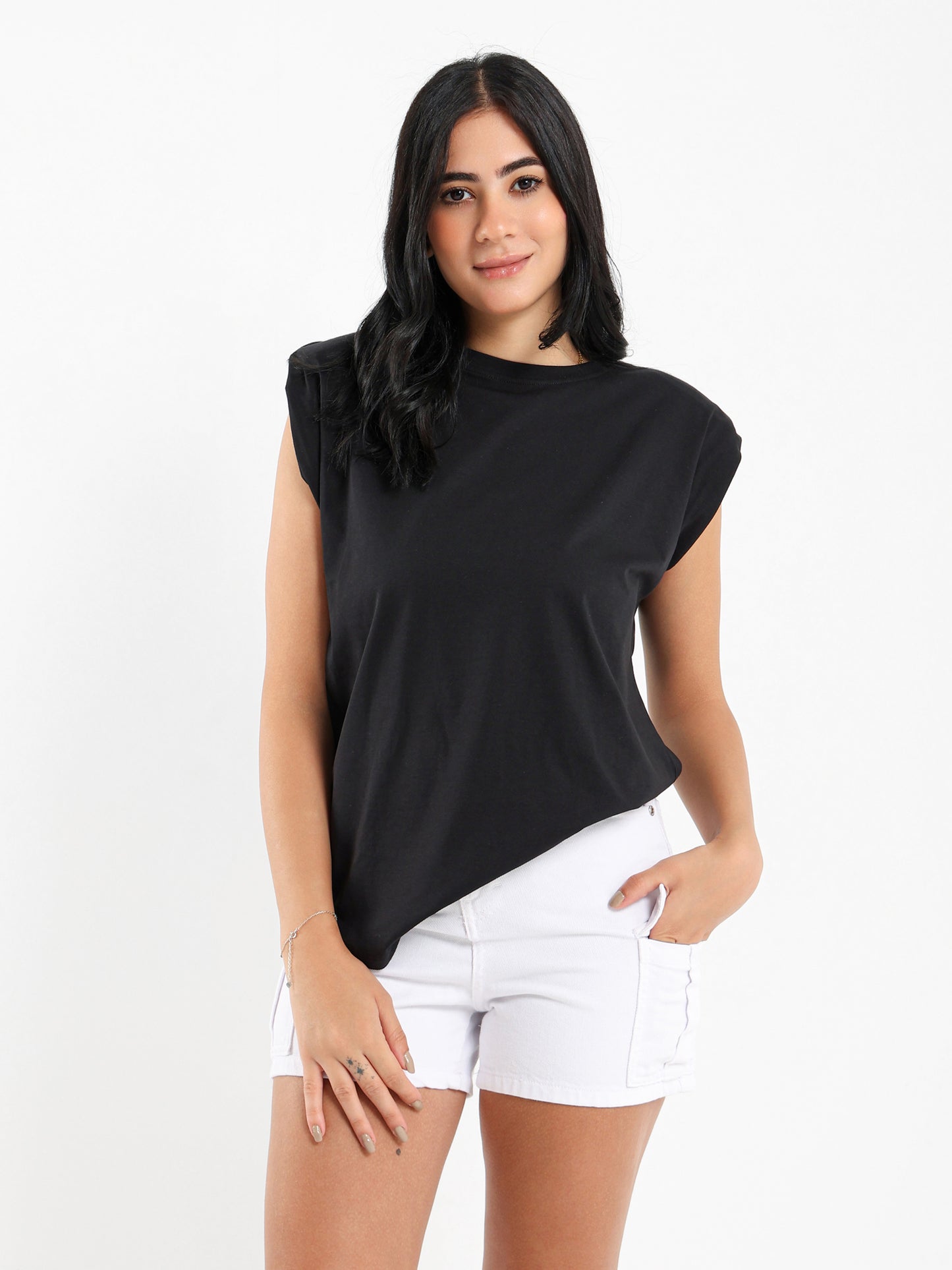 Padded Cap Sleeves Top