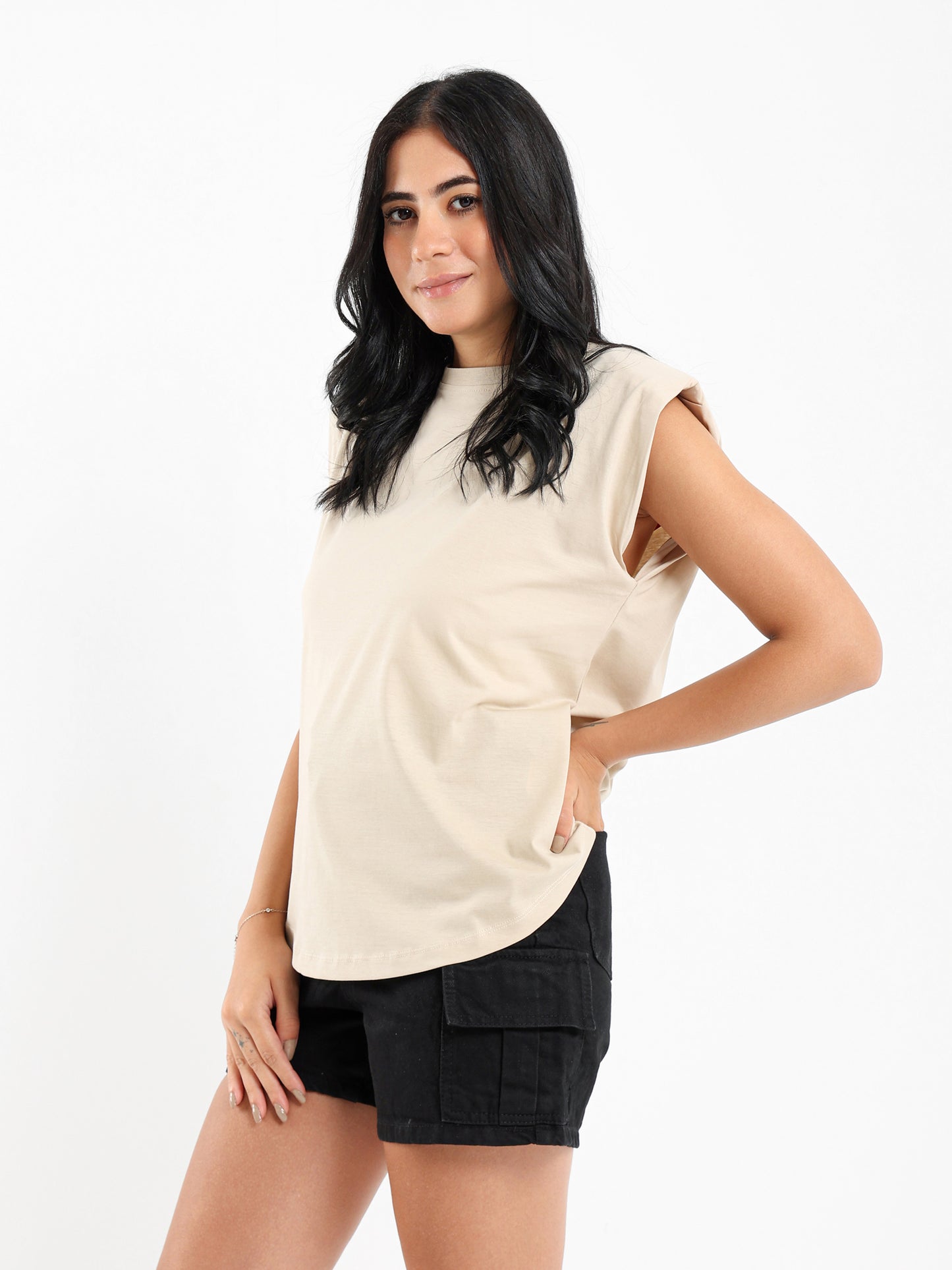 Padded Cap Sleeves Top