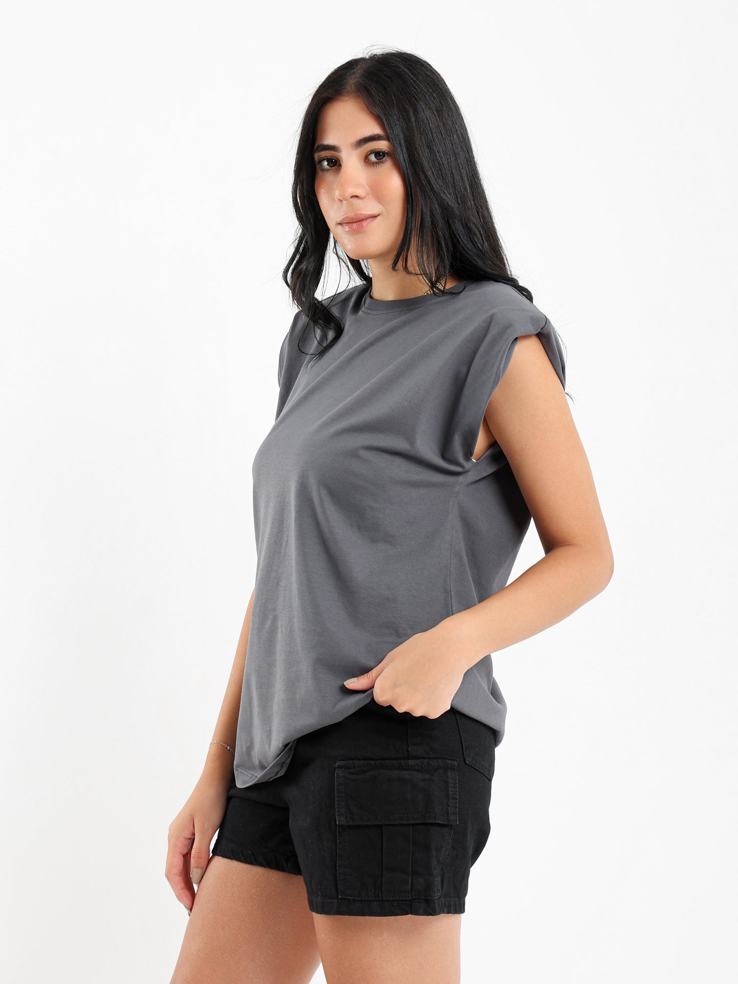 Padded Cap Sleeves Top
