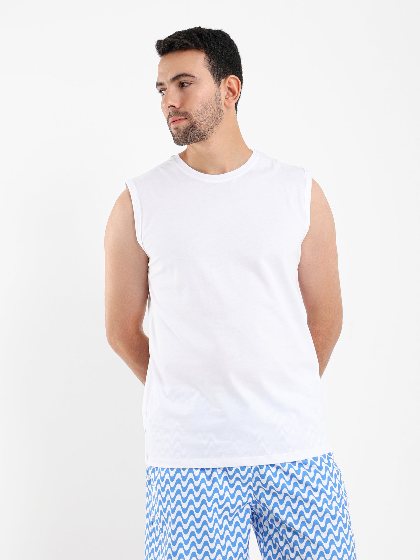 Basic Crew Neck Sleeveless T-Shirt
