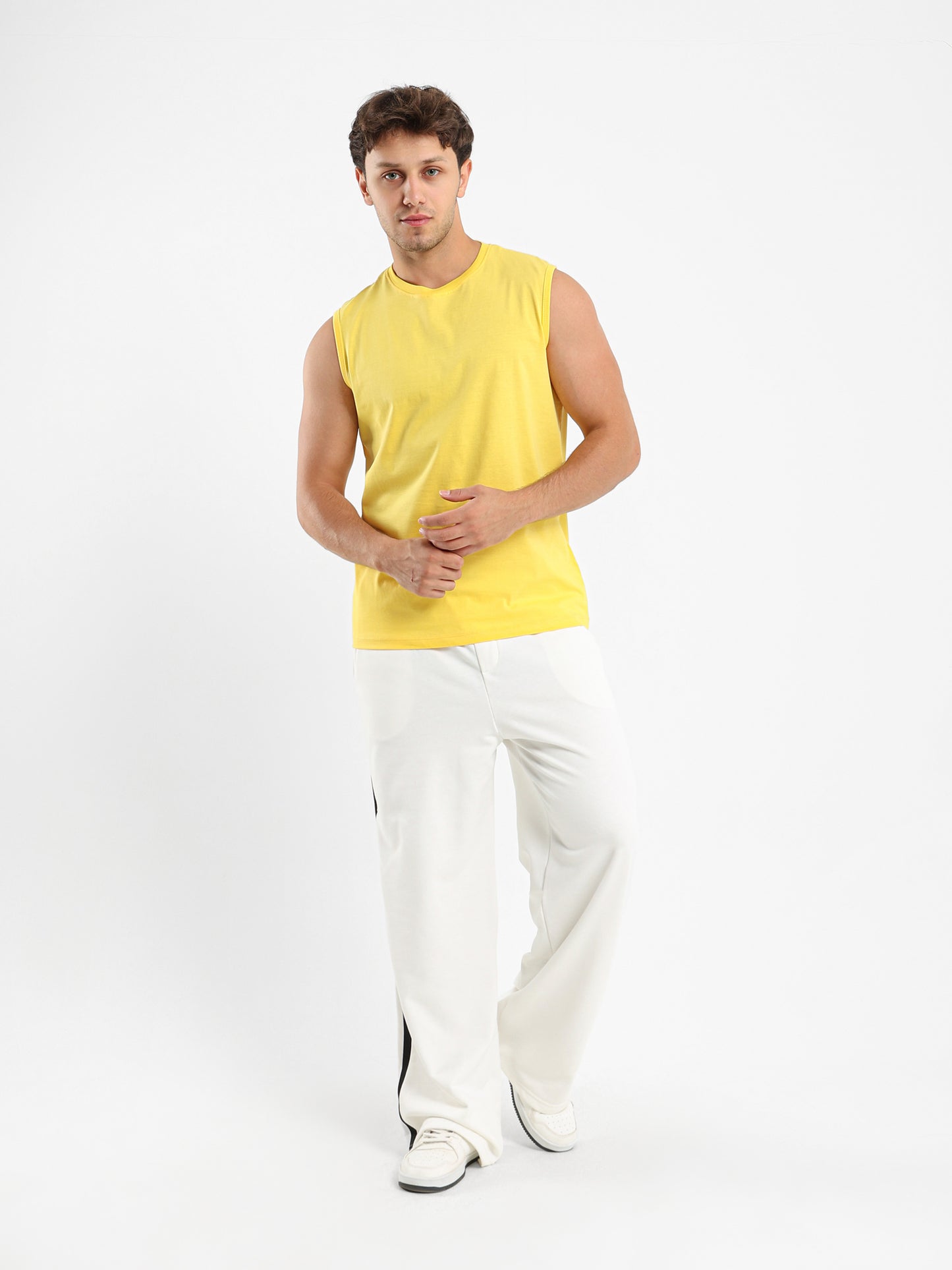 Basic Crew Neck Sleeveless T-Shirt
