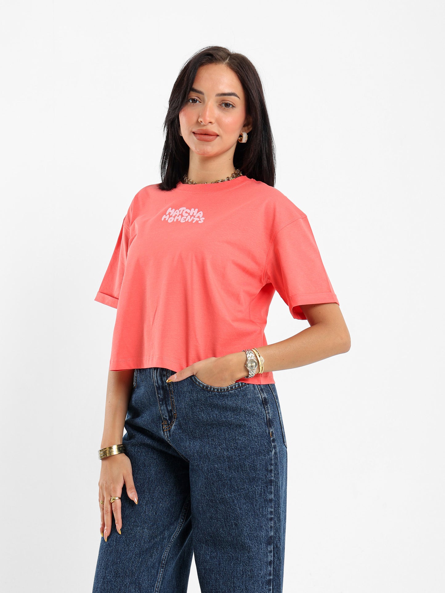 Beach Chair Cropped Printed T-shirt