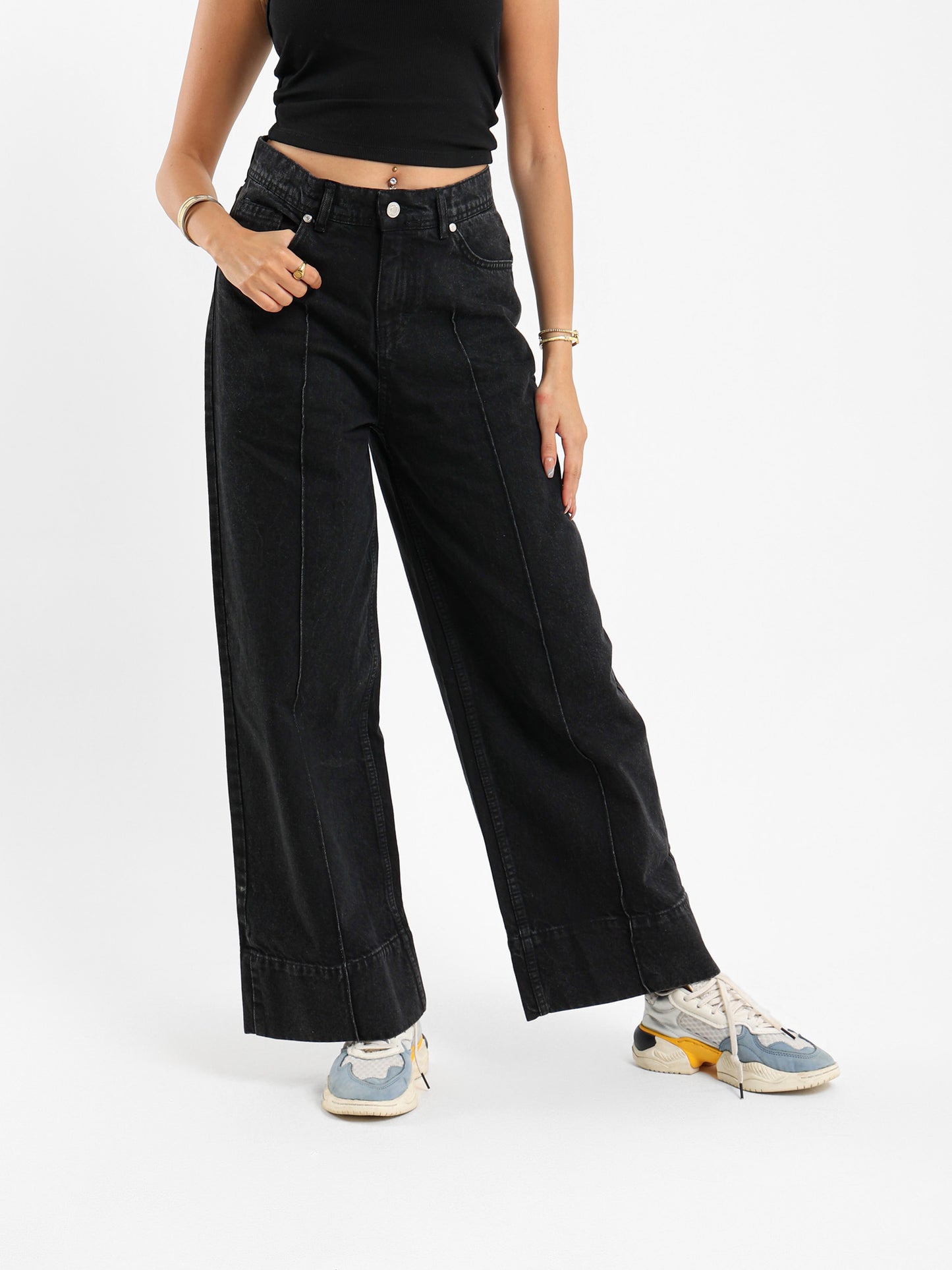 High-Waist Wide-Leg Jeans