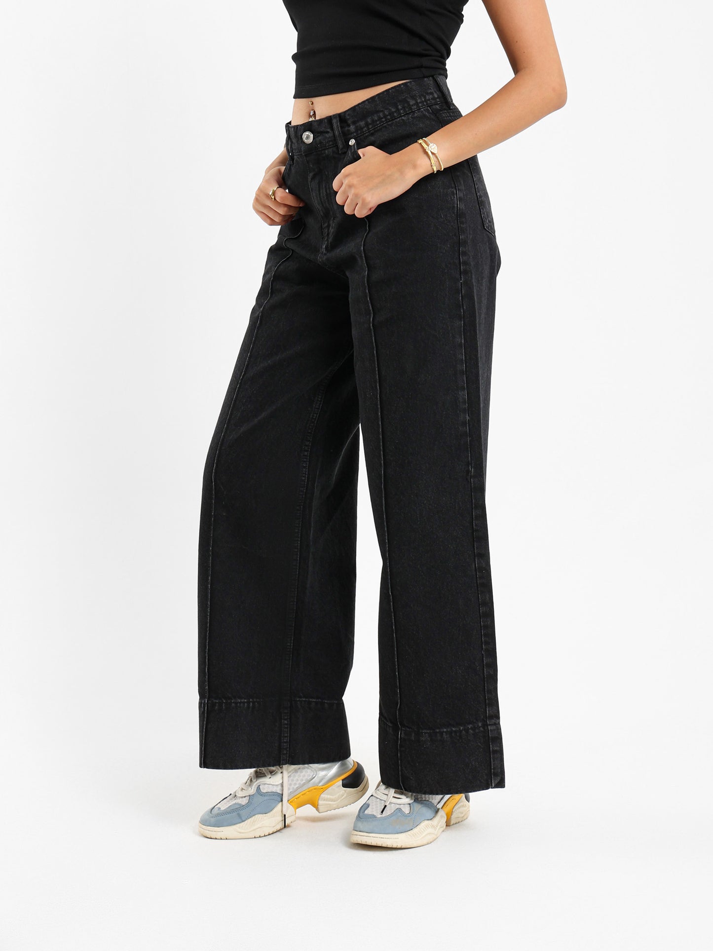 High-Waist Wide-Leg Jeans