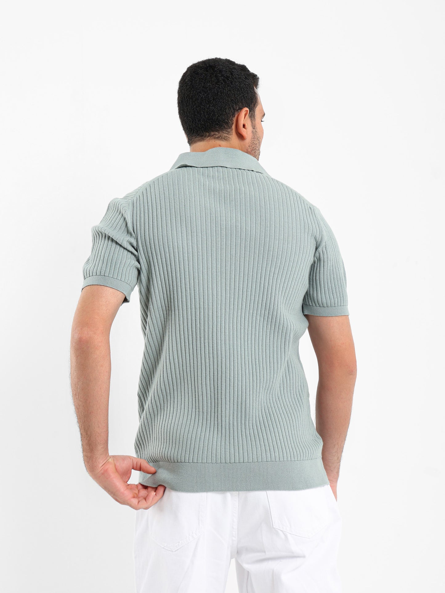 Ribbed Polo Shirt