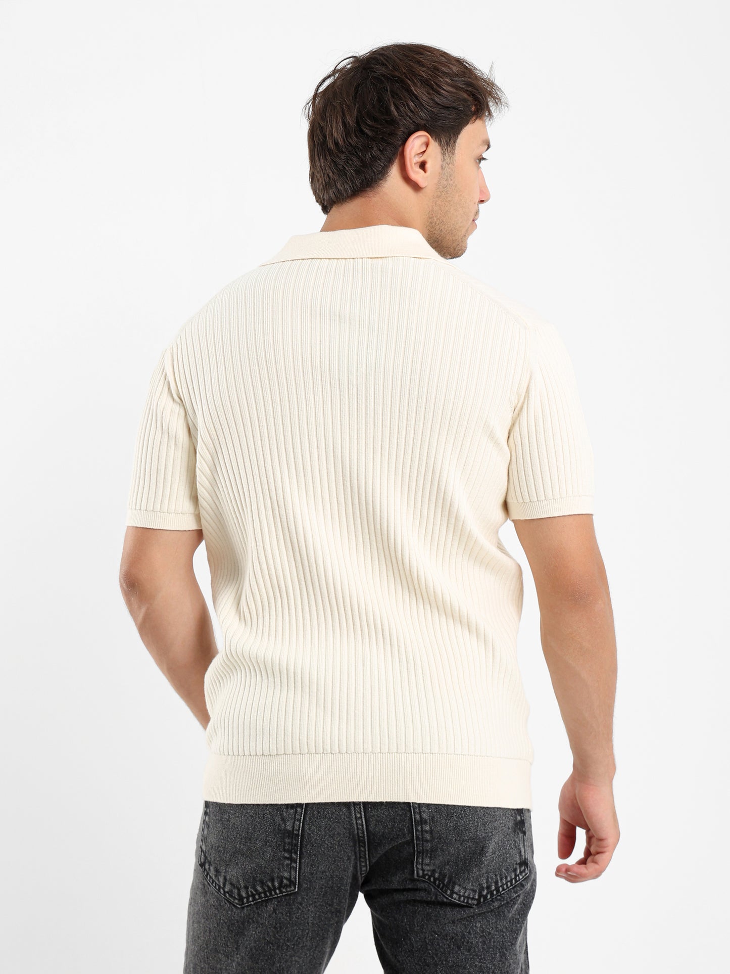 Ribbed Polo Shirt