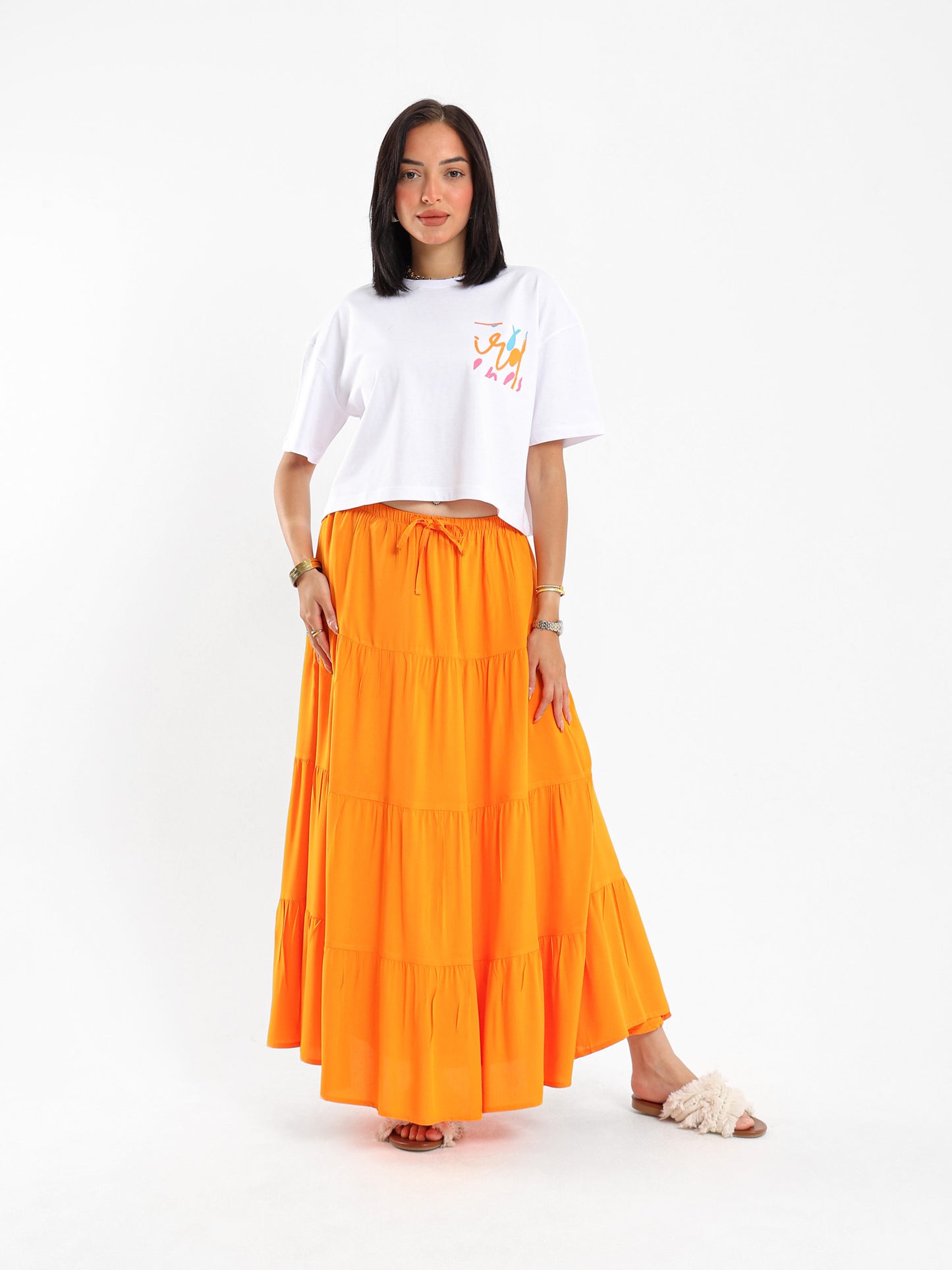 Cropped Printed T-shirt