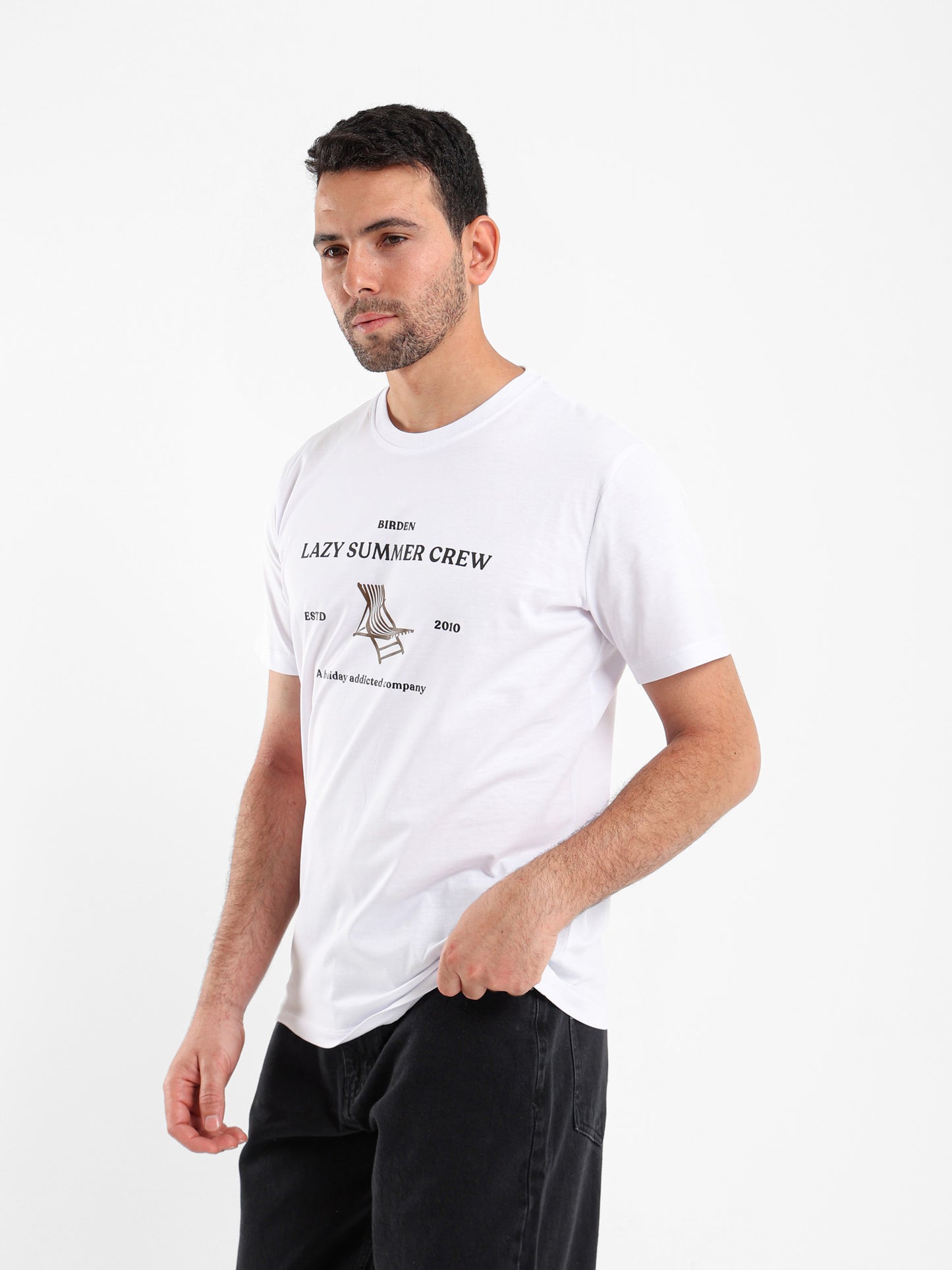 Lazy Summer Crew Front Print T-Shirt