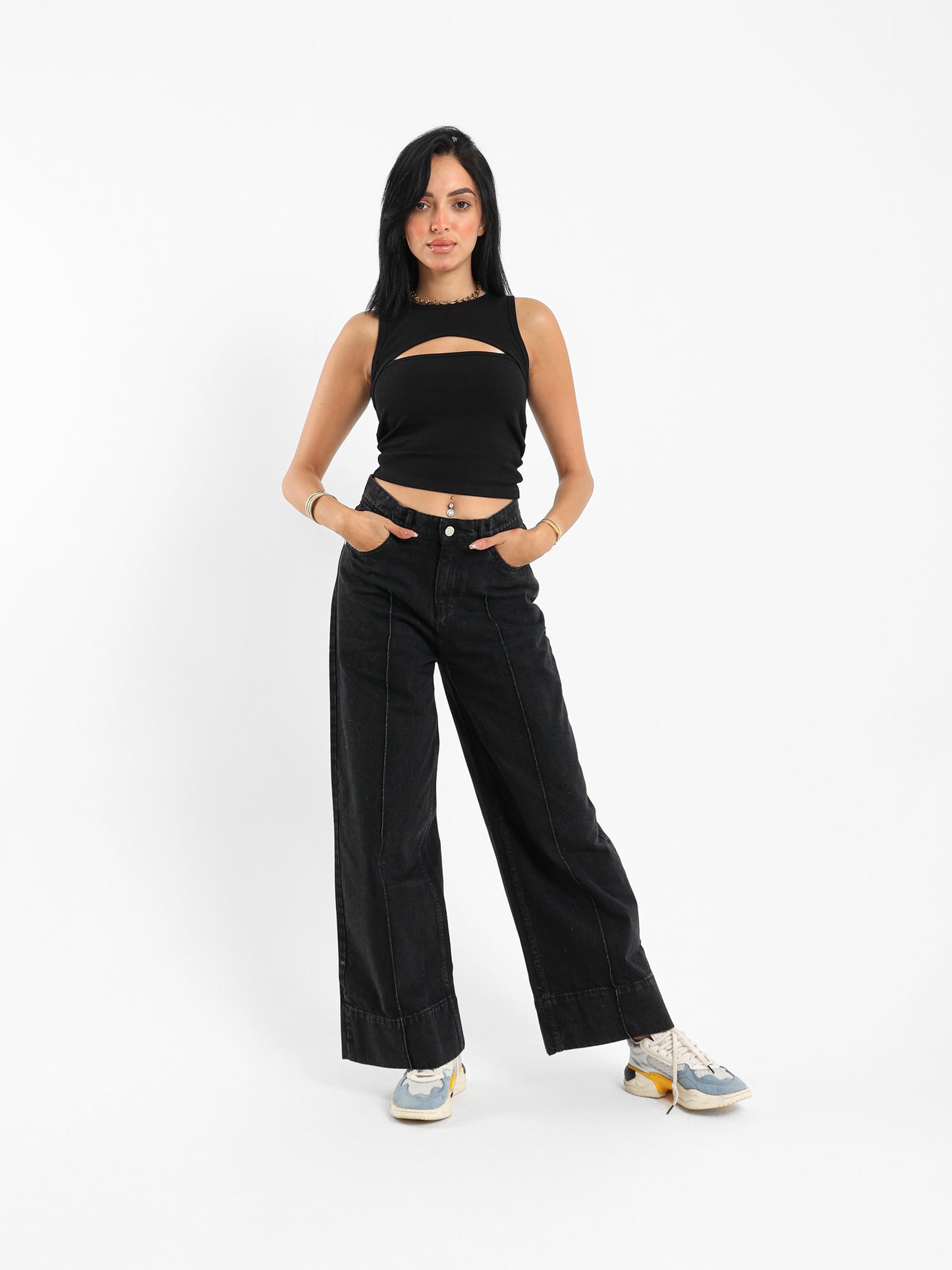High-Waist Wide-Leg Jeans