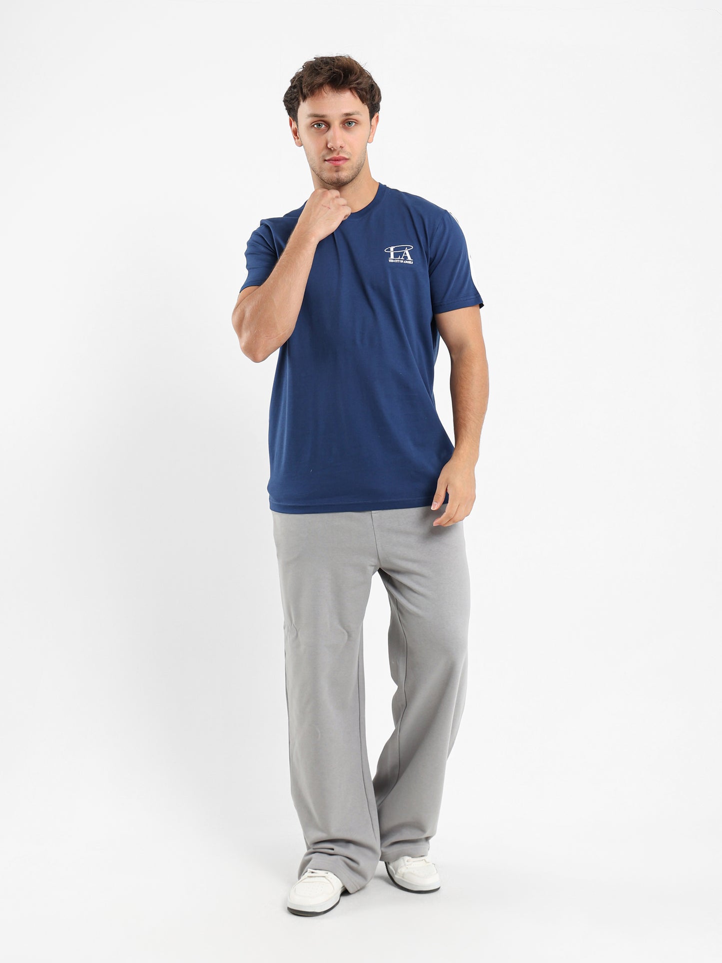 Loose Fit Sweatpants with Elastic Waistband