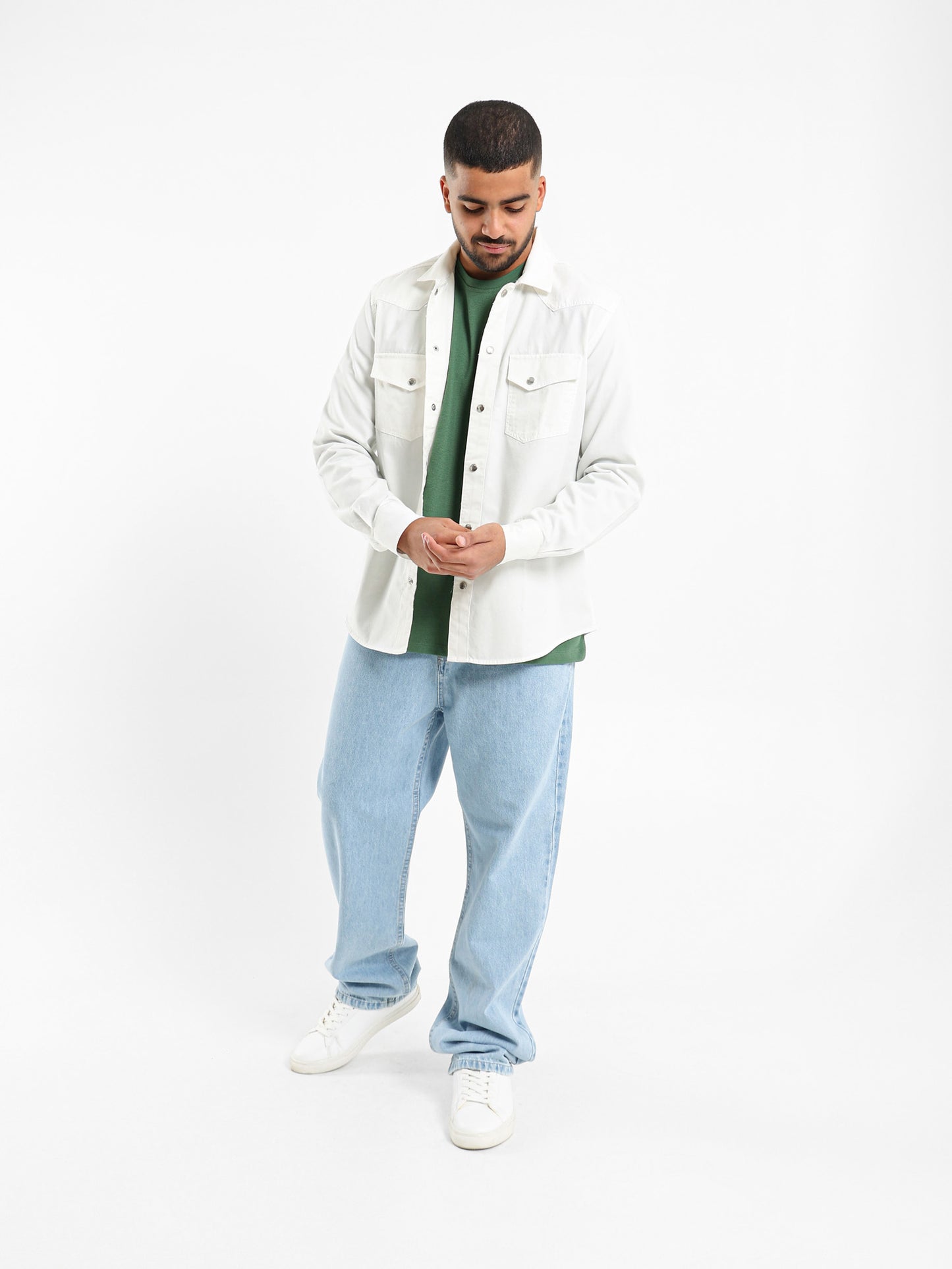 Snap Closure Long Sleeve Shirt