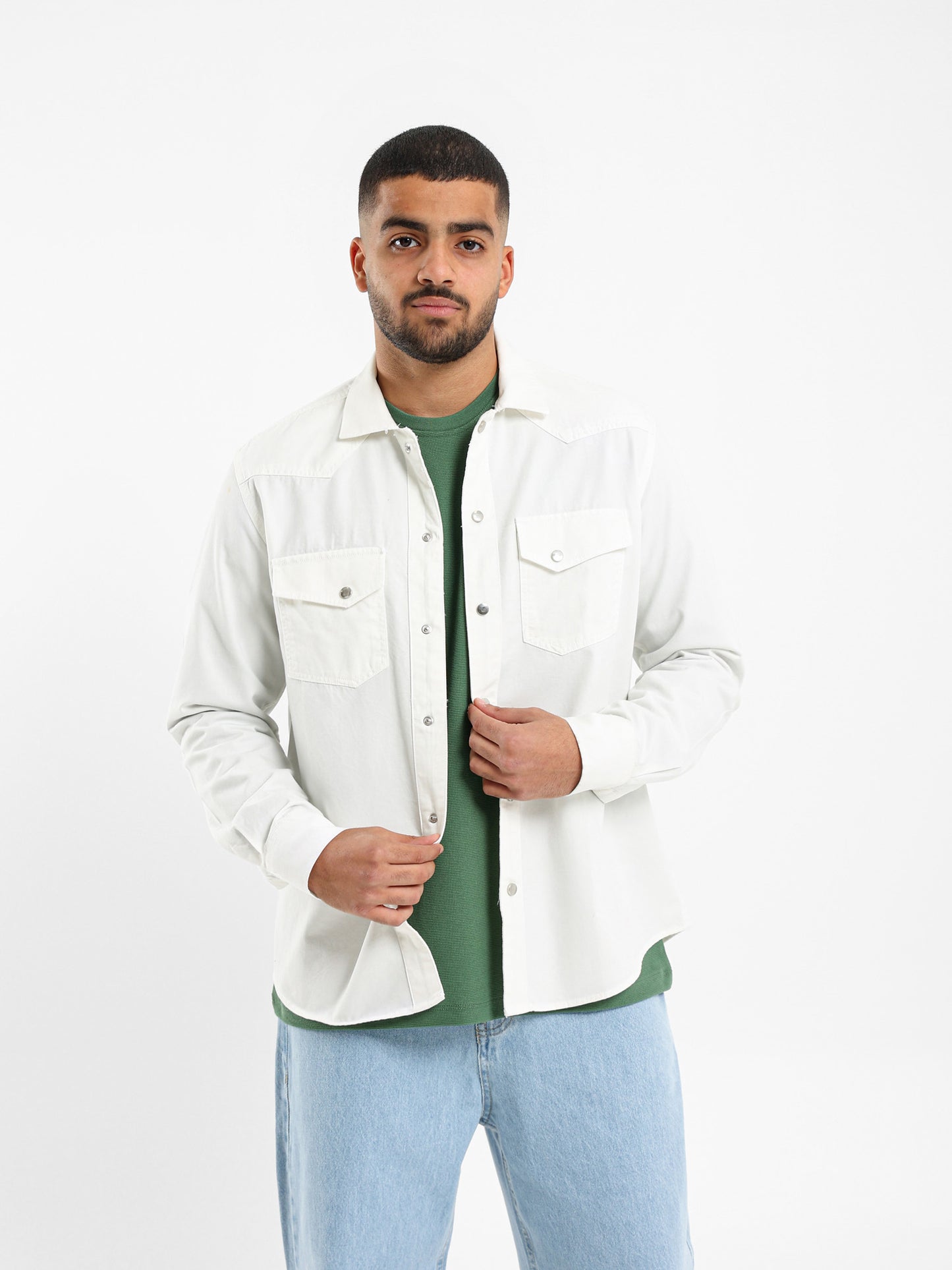 Snap Closure Long Sleeve Shirt