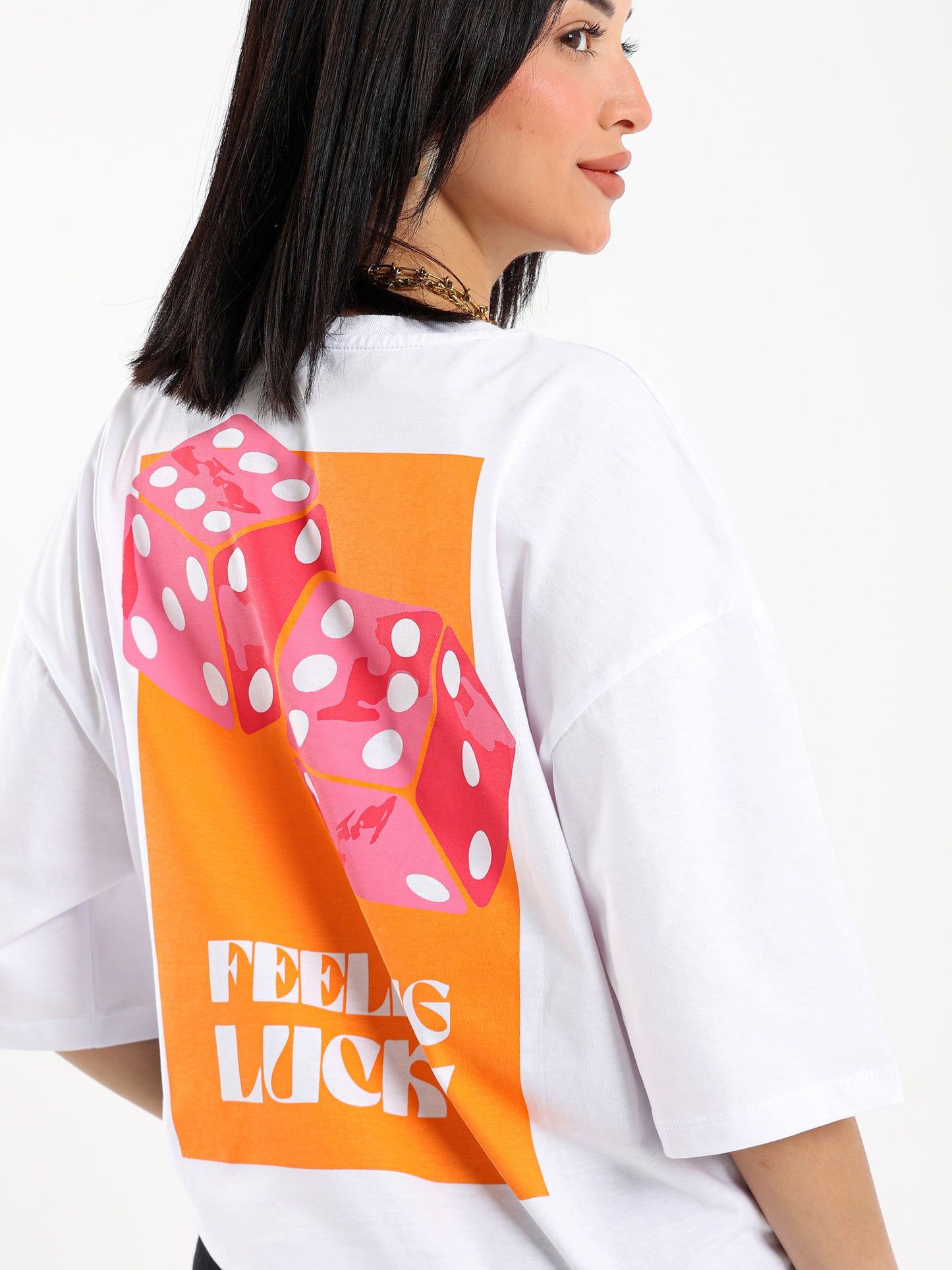 Dice Printed Oversized T-shirt
