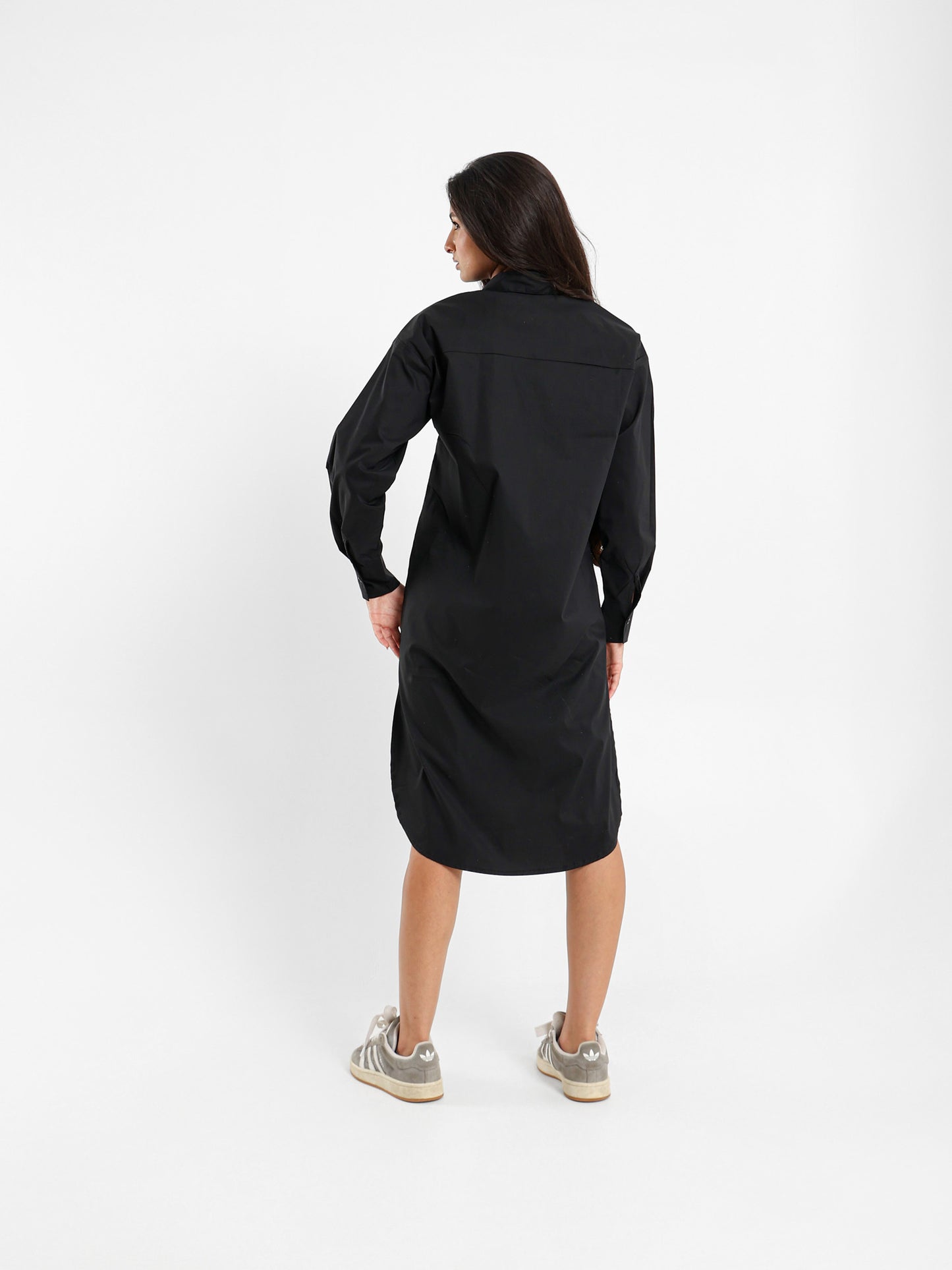 High Low Midi Shirt Dress