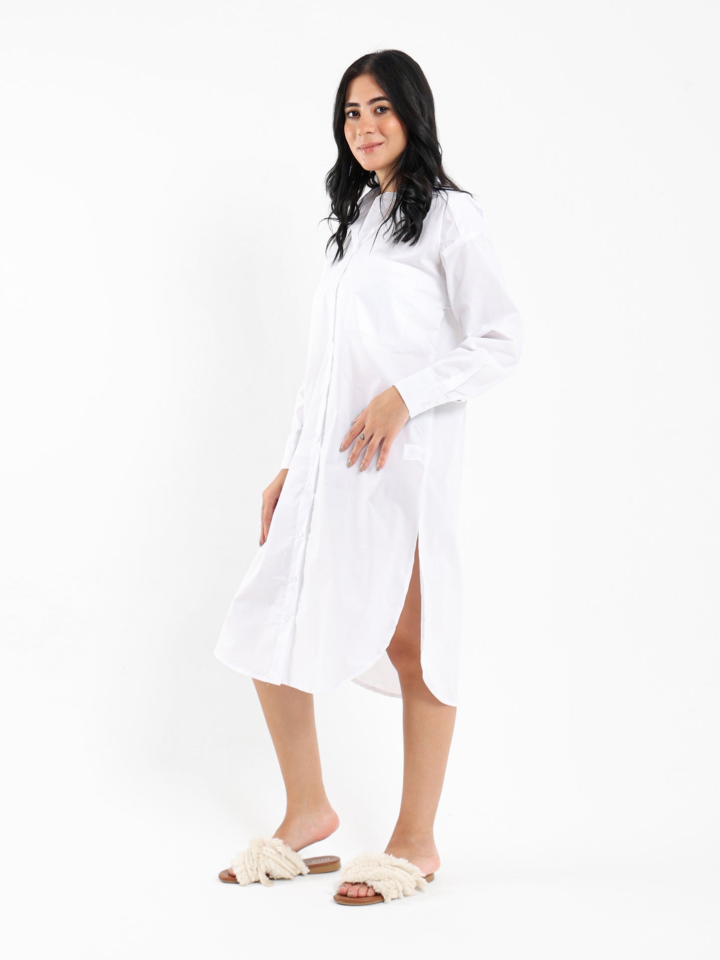 Midi Length Shirt Dress
