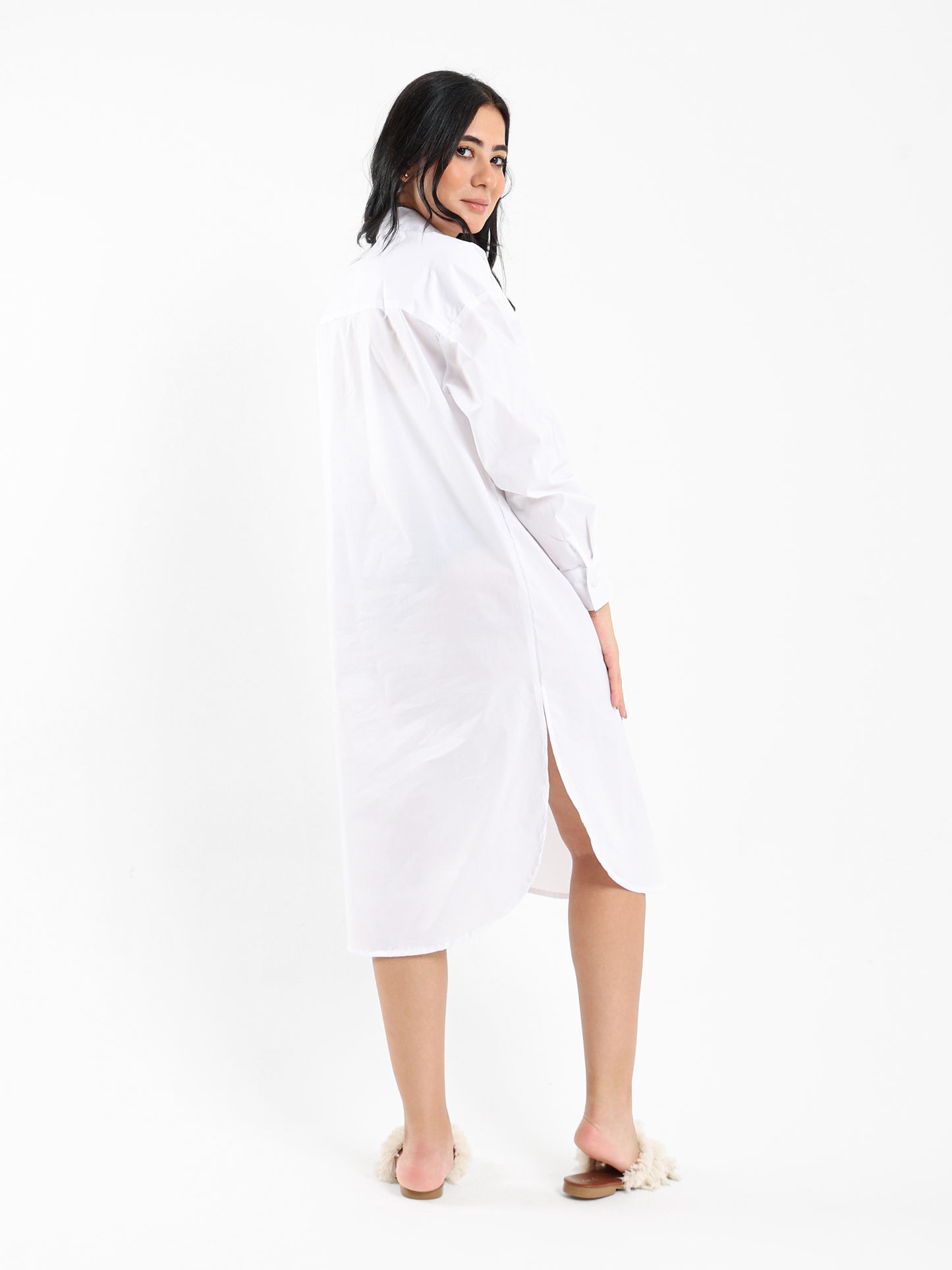 Midi Length Shirt Dress