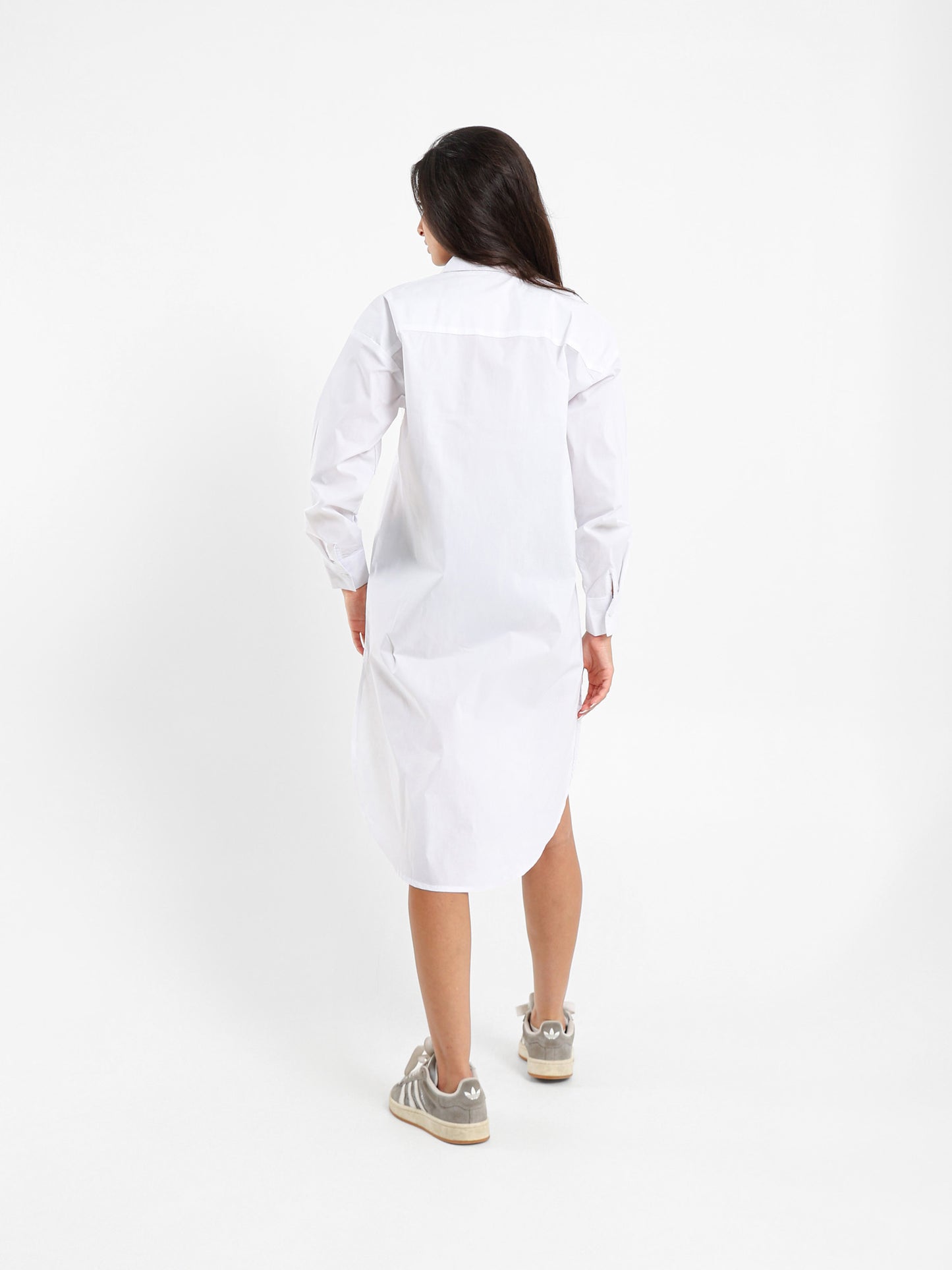 High Low Midi Shirt Dress