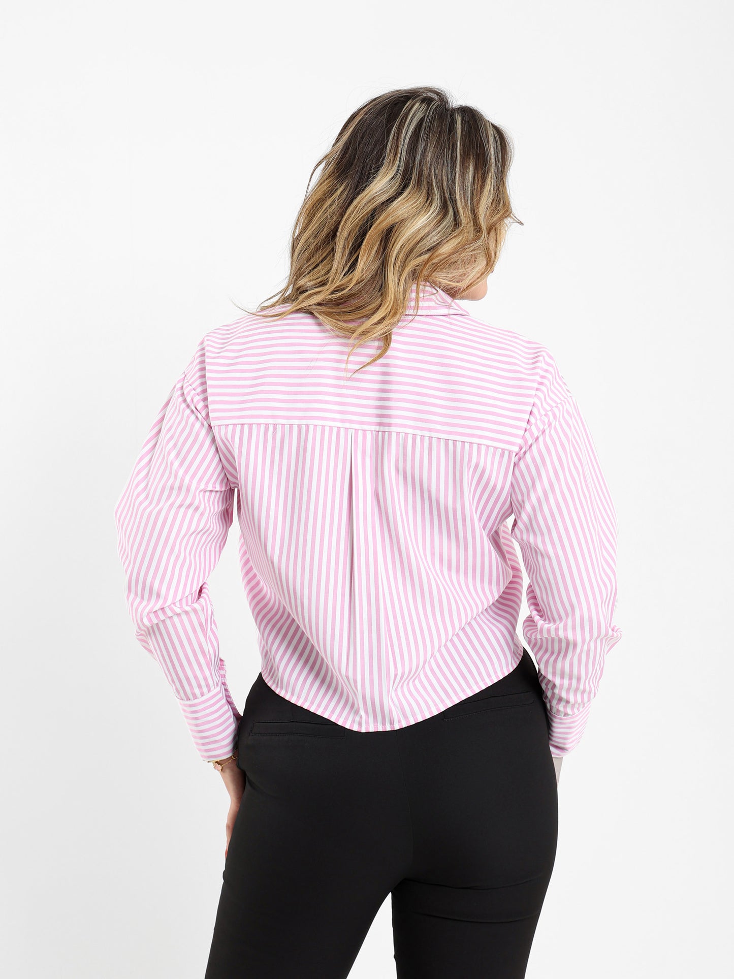 Stripped Cropped Shirt