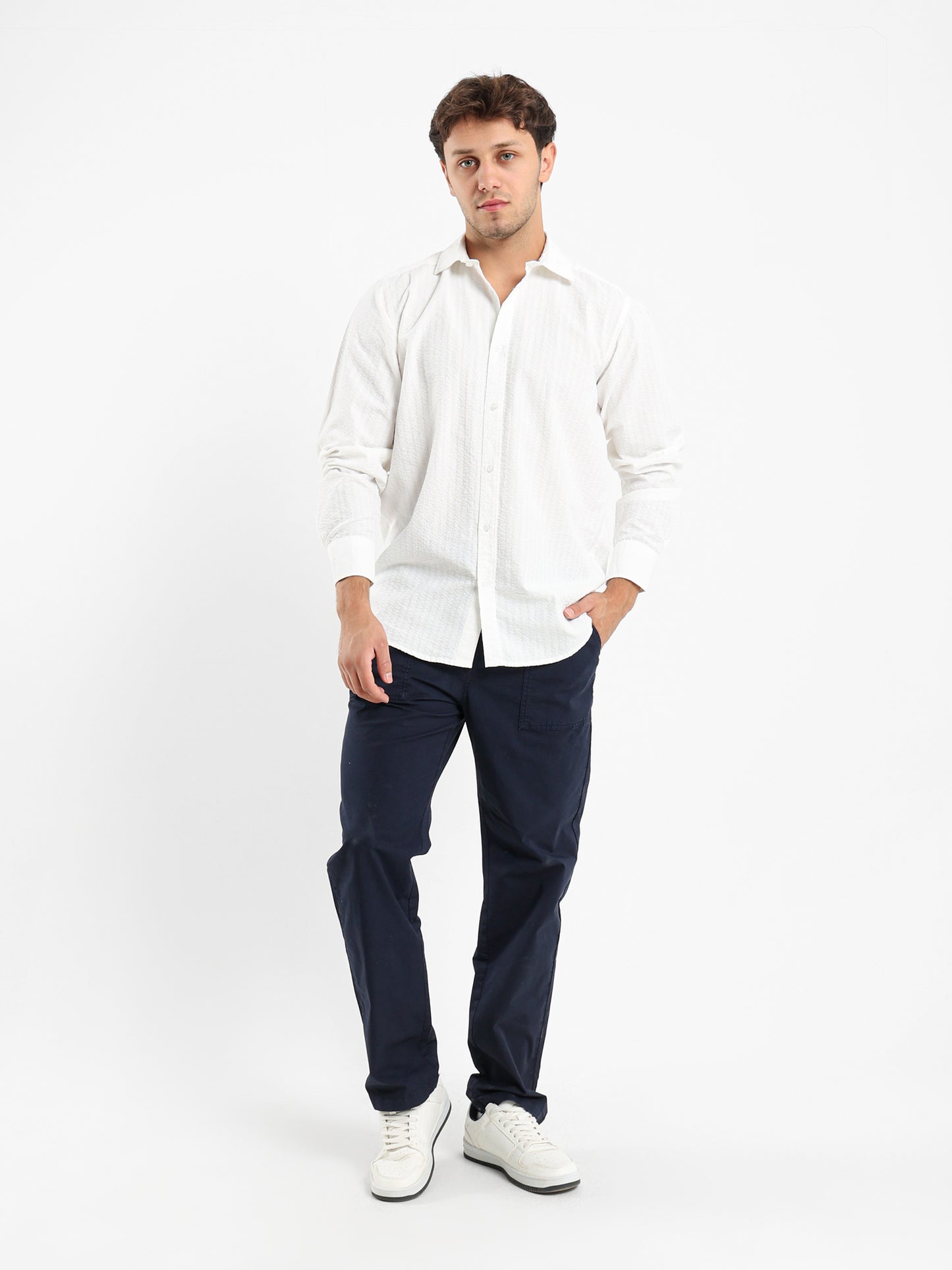 Textured Long Sleeves Shirt