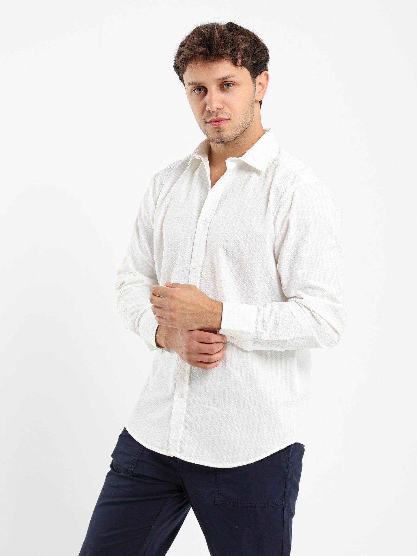 Textured Long Sleeves Shirt