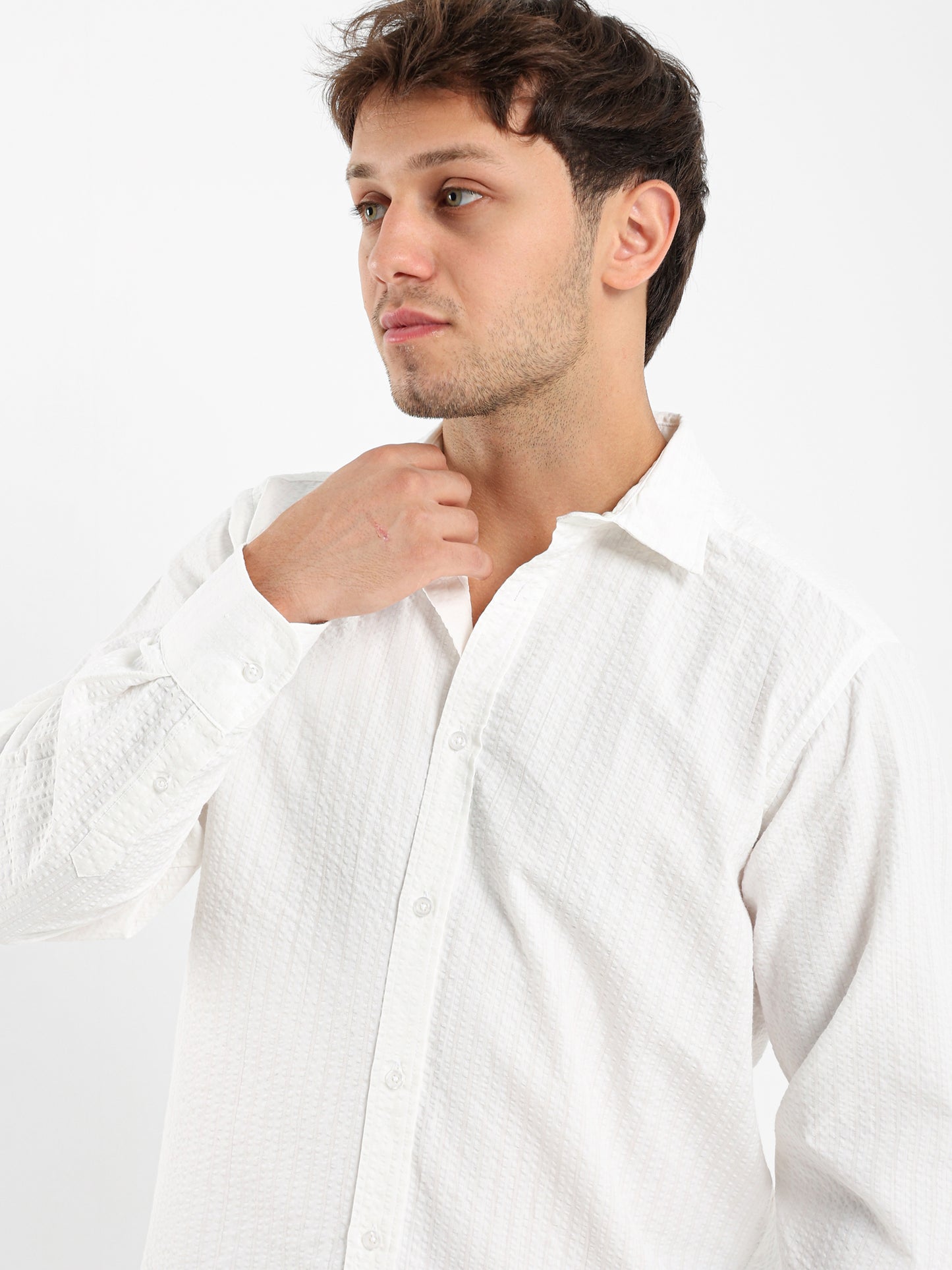 Textured Long Sleeves Shirt