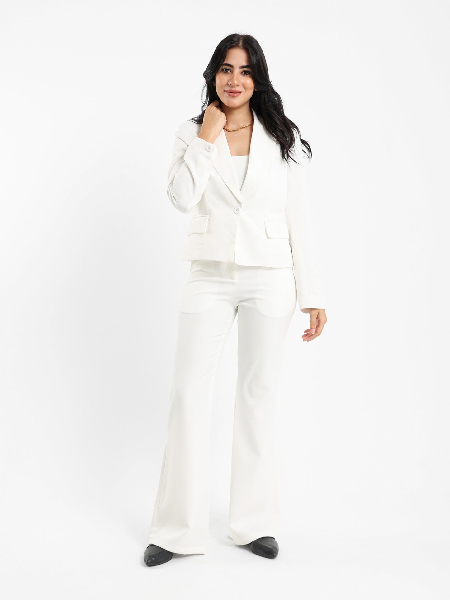 Cropped Linen Blazer
