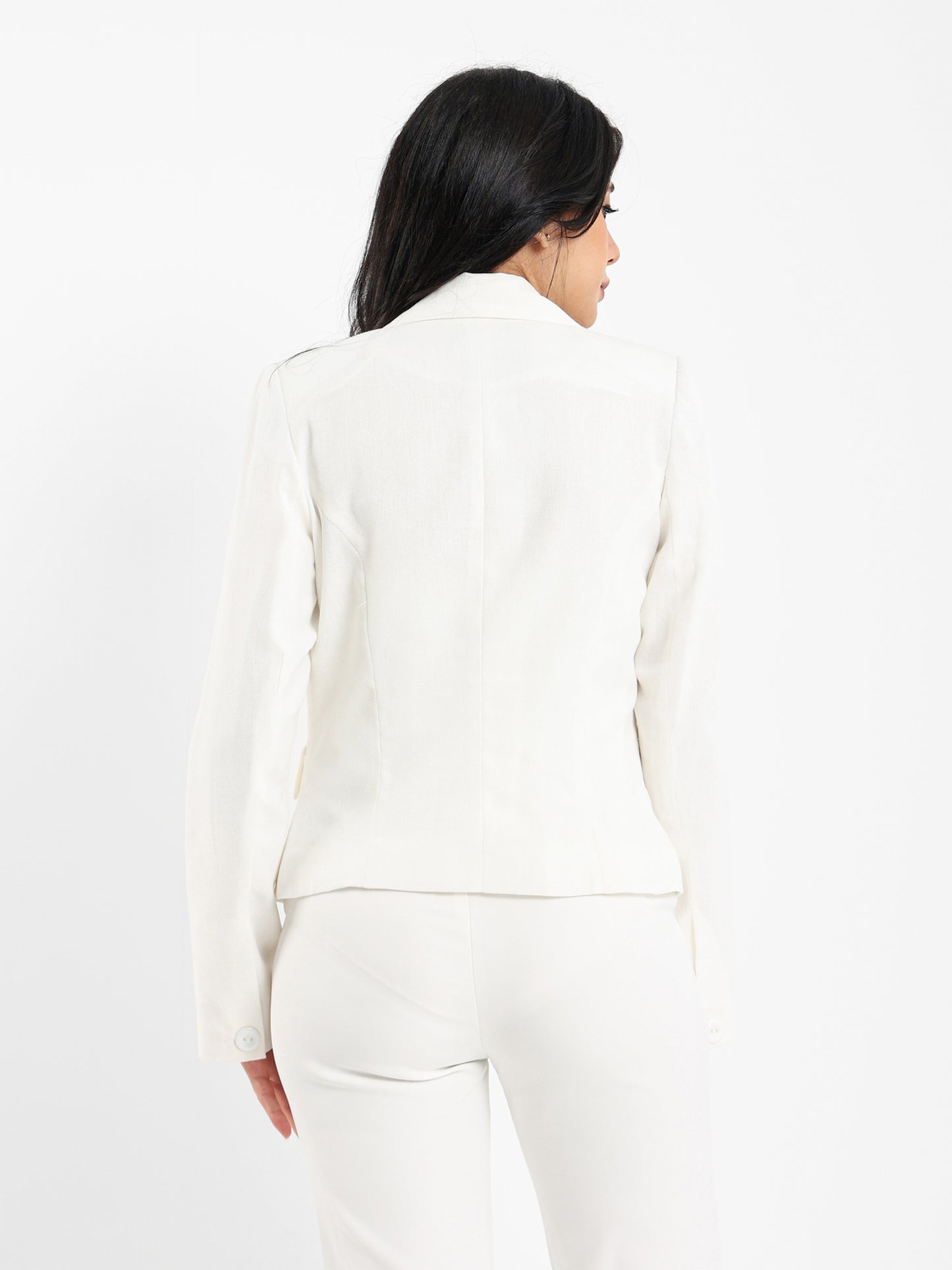 Cropped Linen Blazer