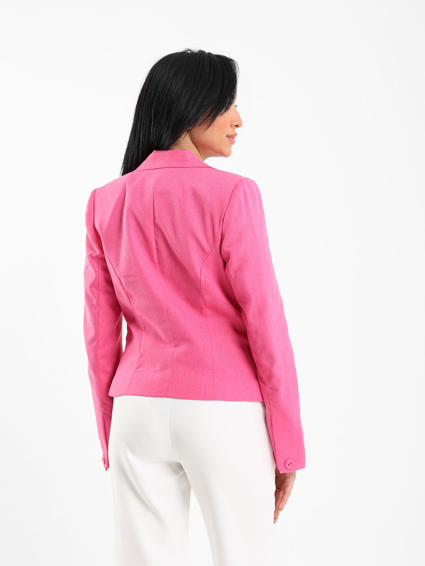 Cropped Linen Blazer