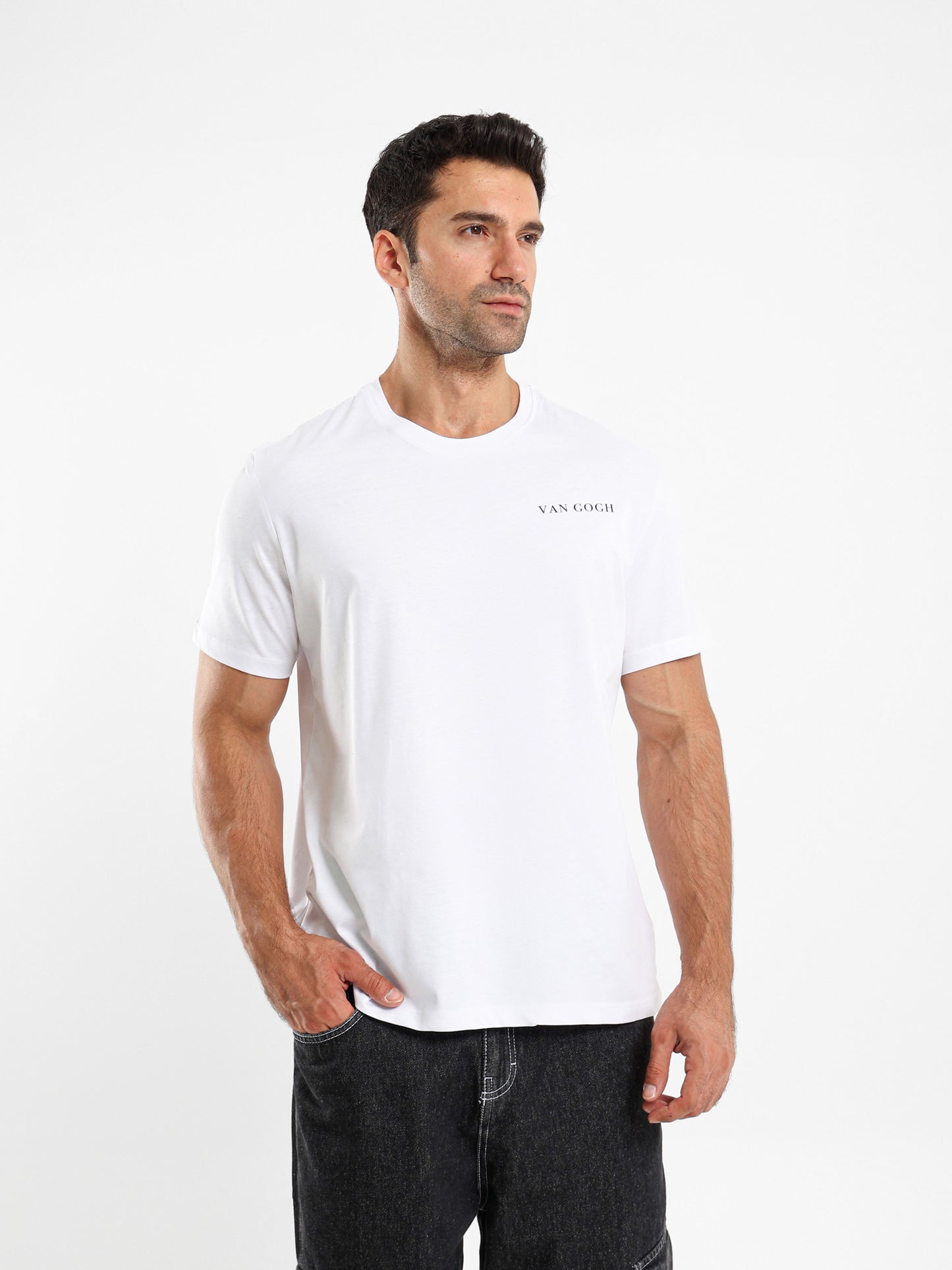 R-Neck Half Sleeve Printed T-Shirt