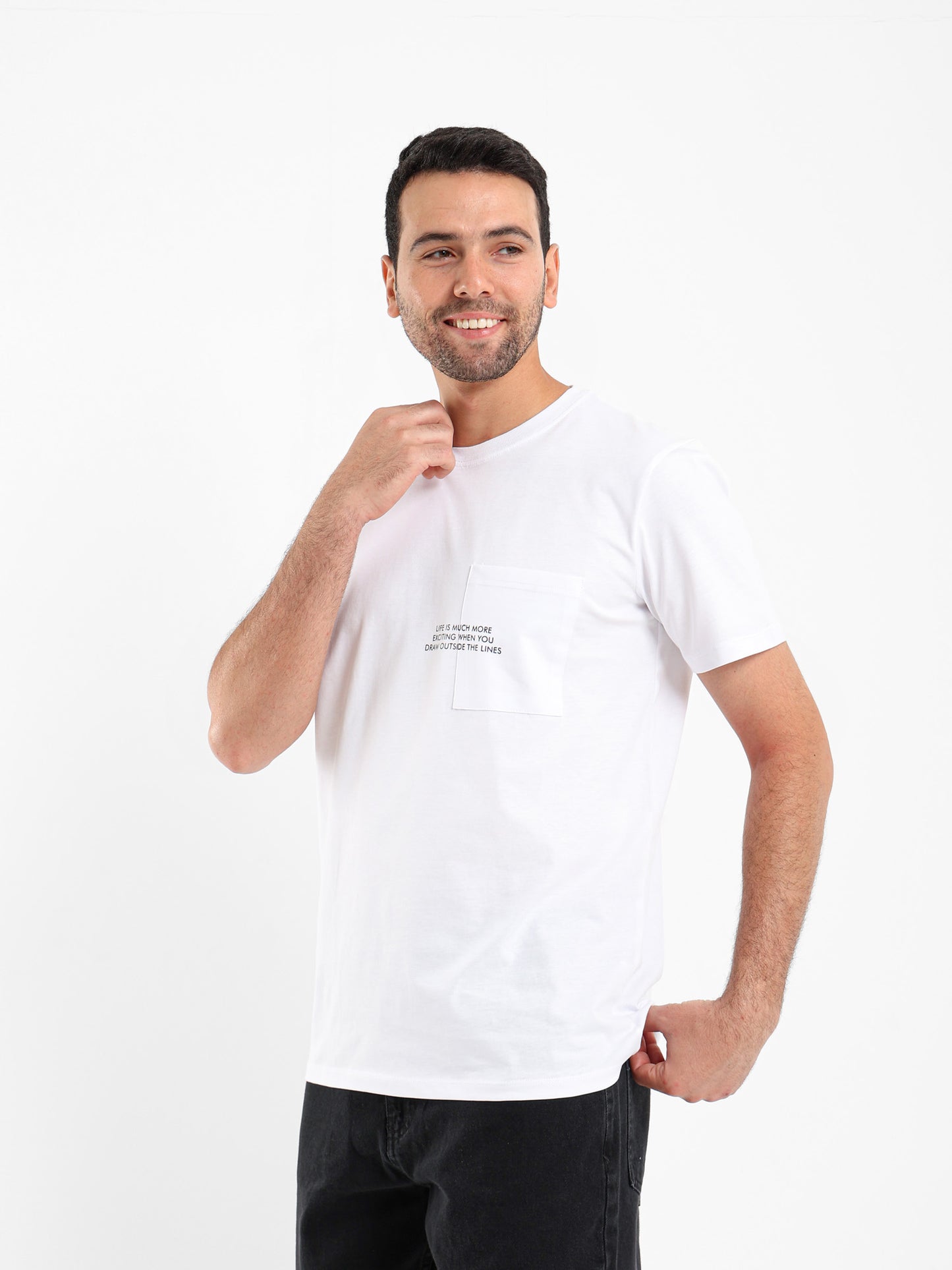 Chest Printed Pocket T-Shirt