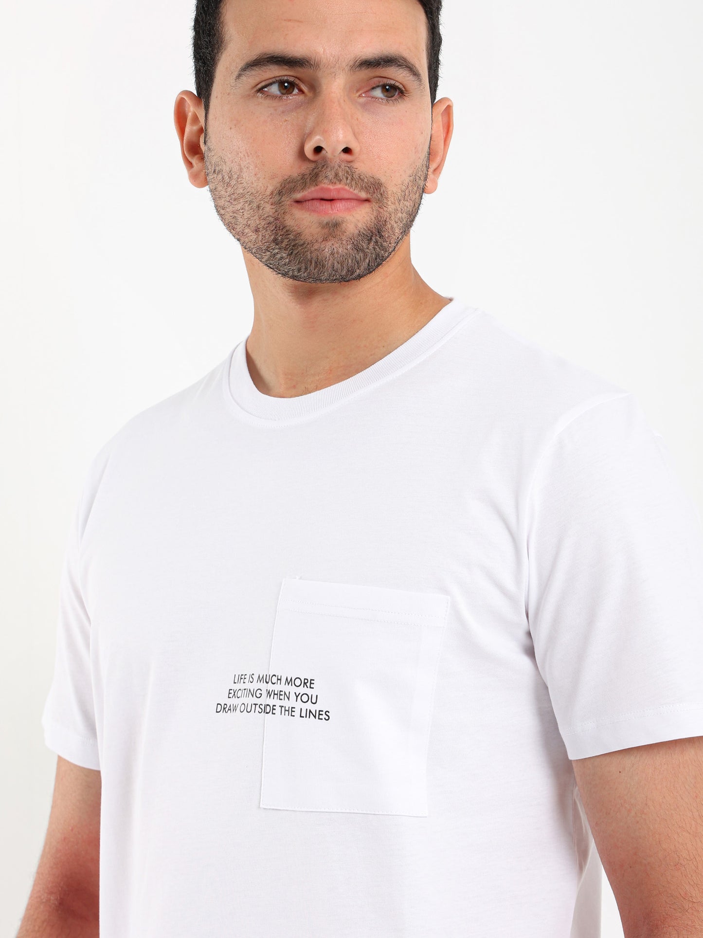Chest Printed Pocket T-Shirt