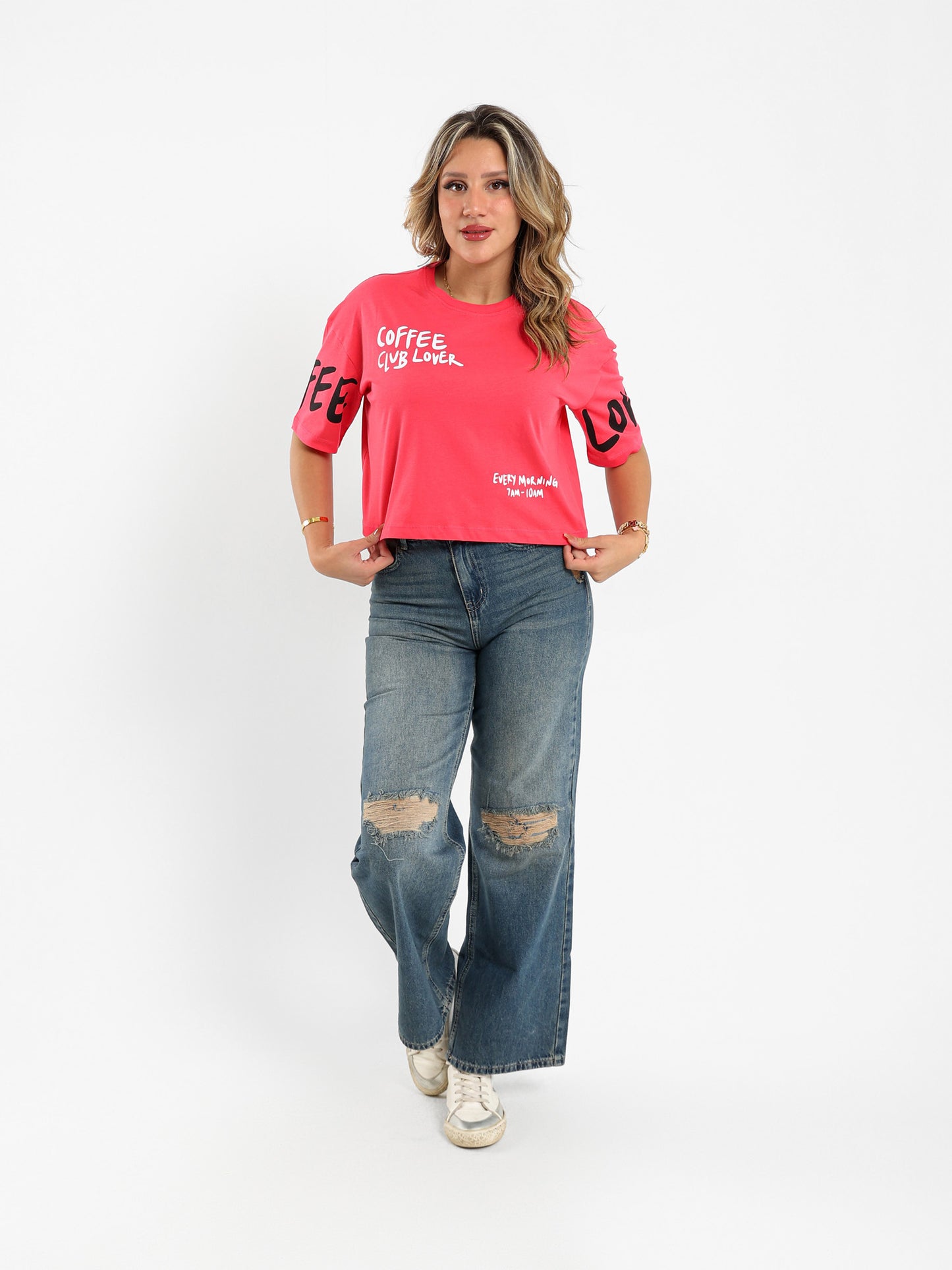 Cropped Printed T-Shirt