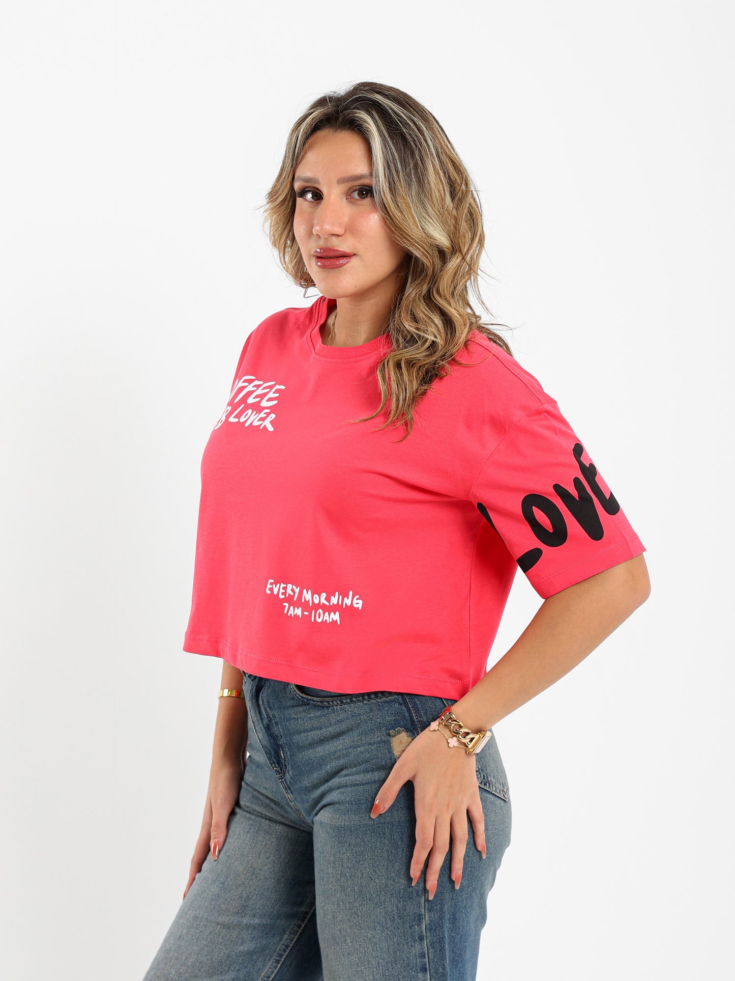Cropped Printed T-Shirt