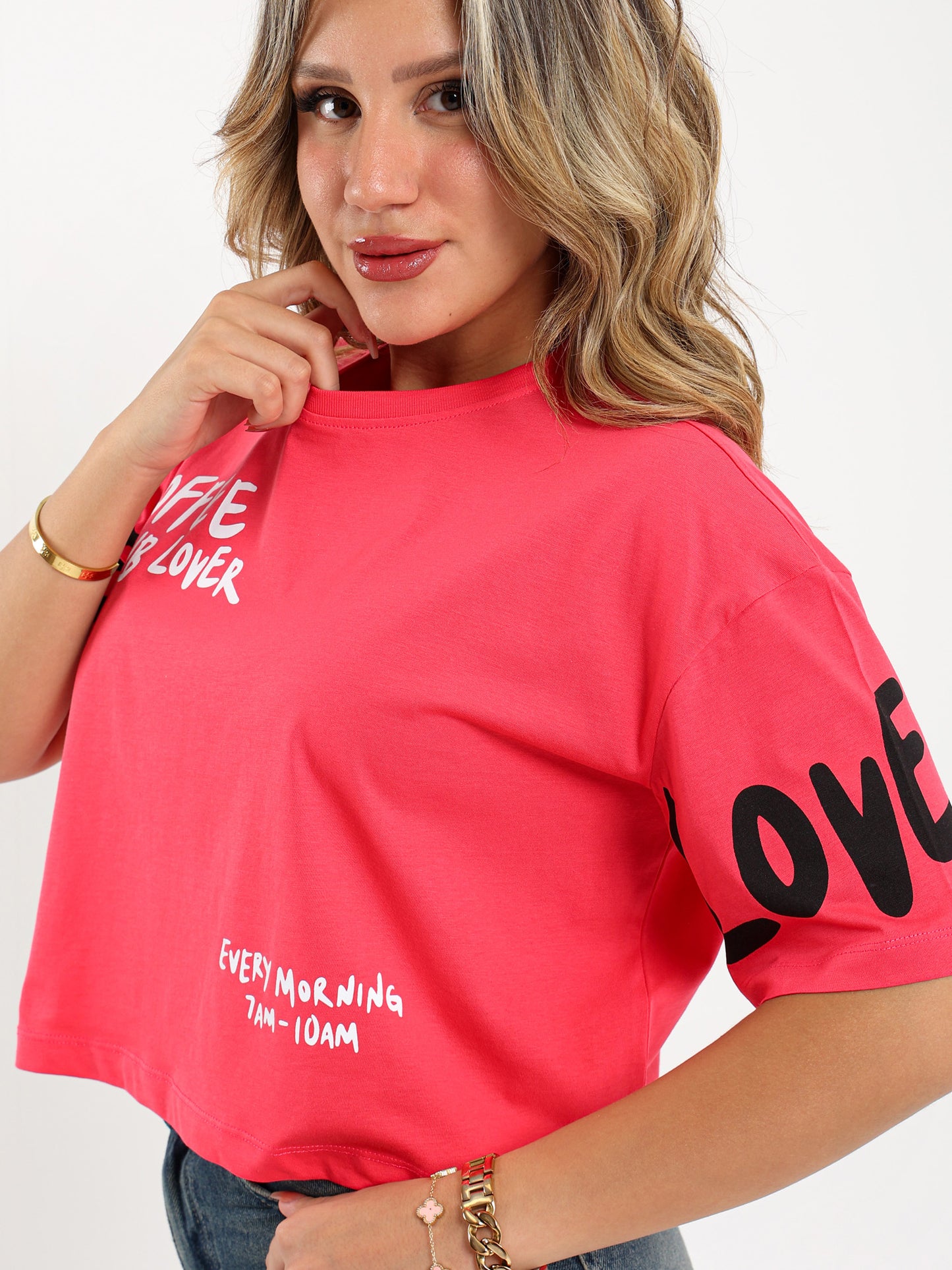 Cropped Printed T-Shirt