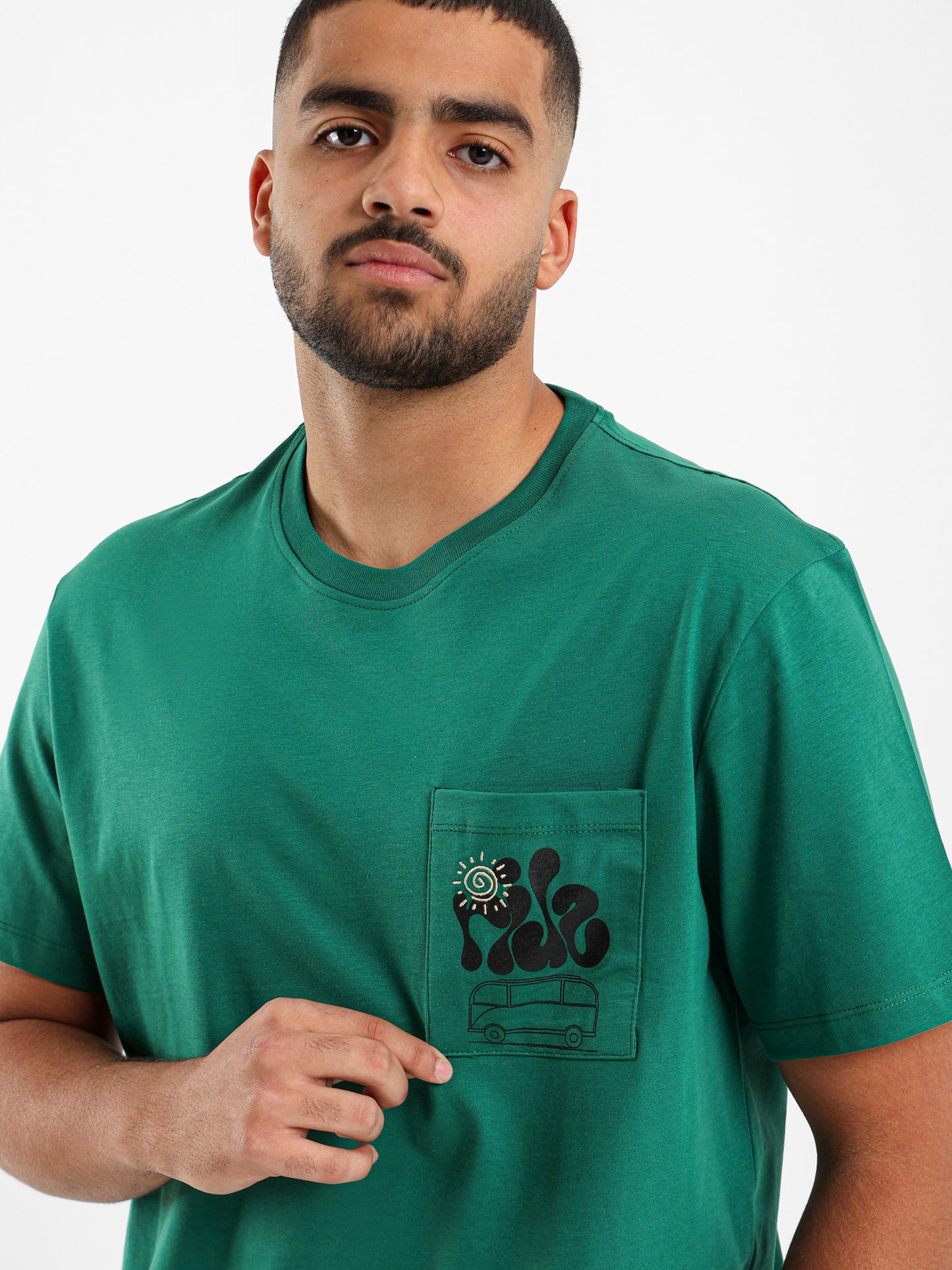 Printed Chest Pocket T-Shirt