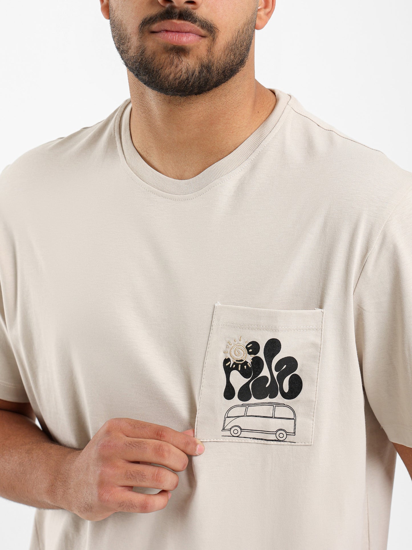 Printed Chest Pocket T-Shirt