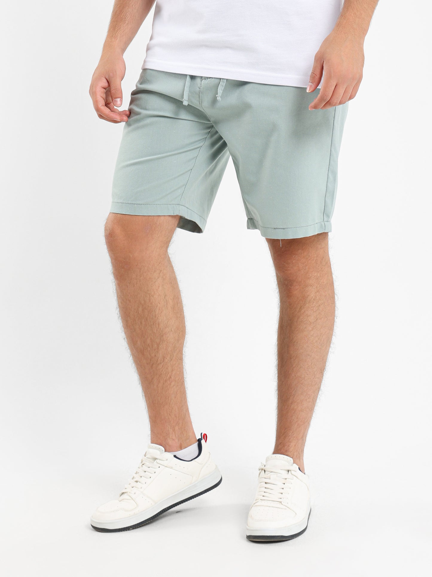 Regular Fit Linen Shorts